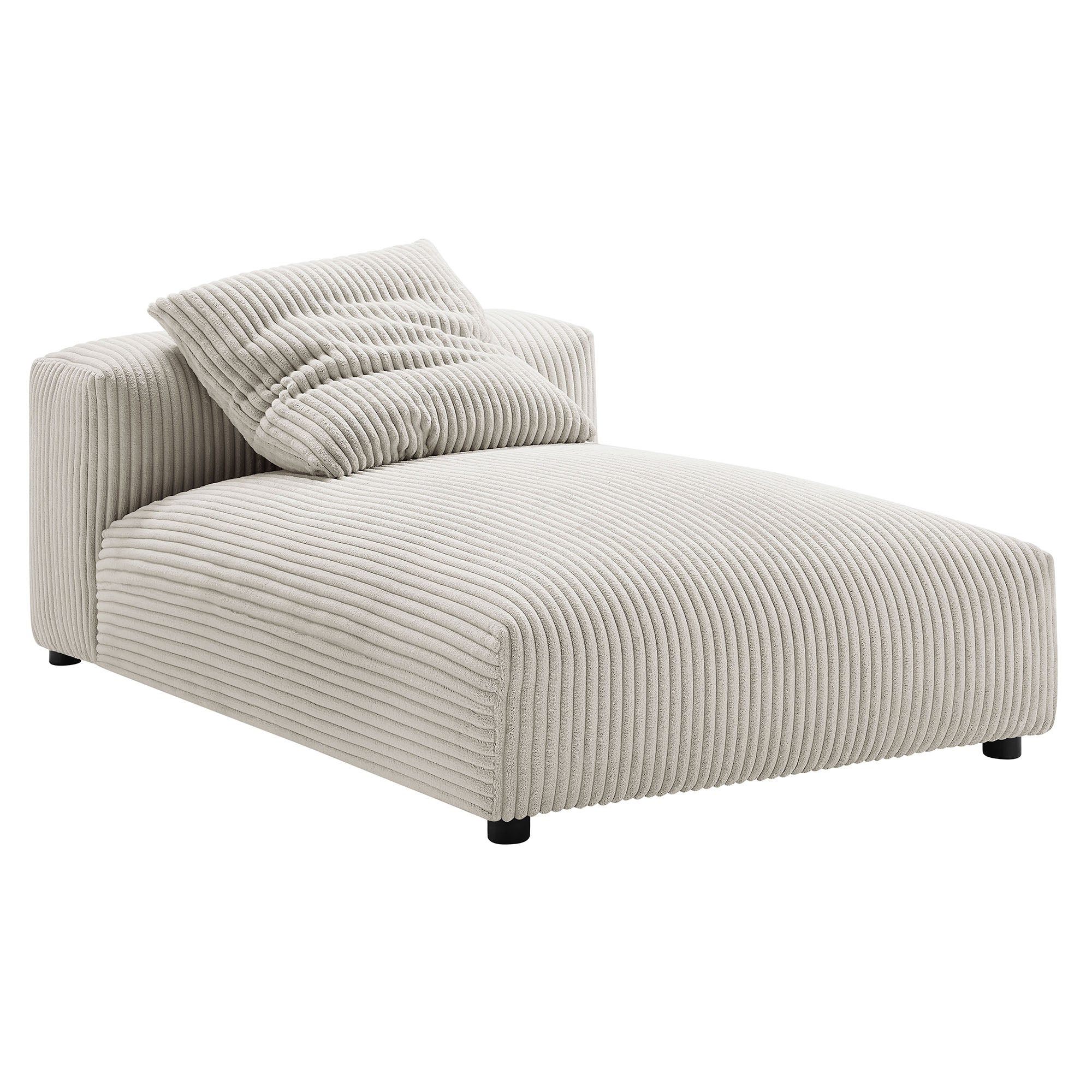 Modway Solace Modular Corduroy Upholstered Armless Chaise Lounge
