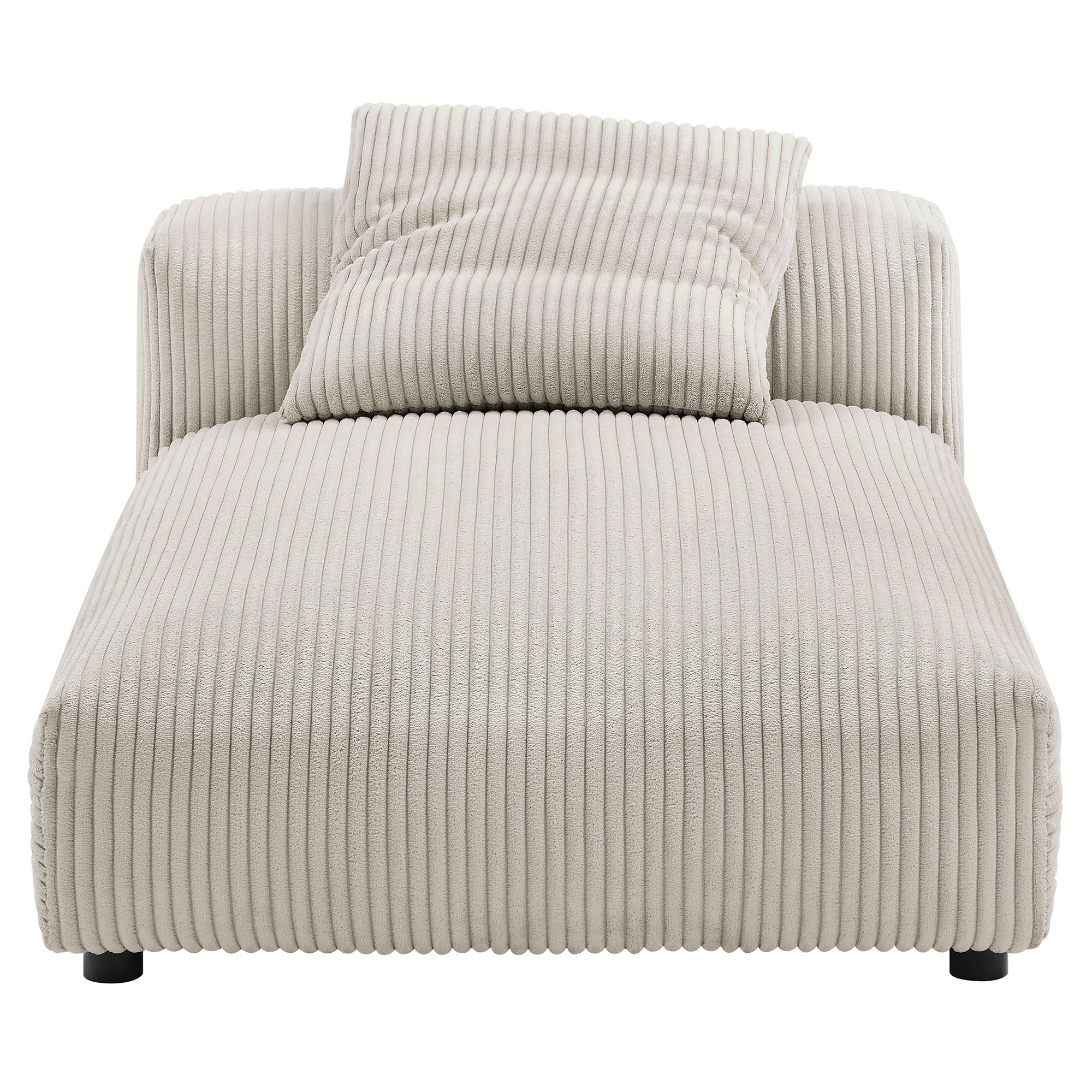 Modway Solace 2-Piece Modular Corduroy Upholstered Sectional Sofa With Chaise
