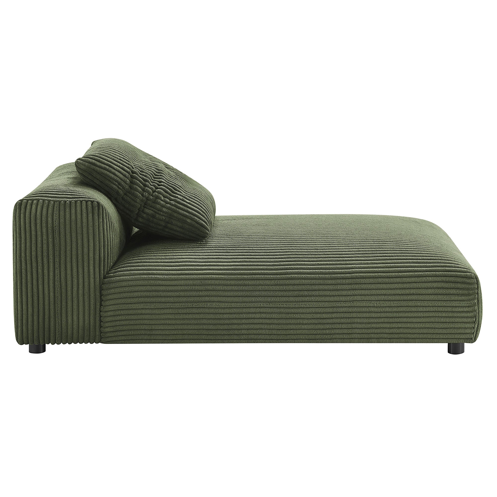 Modway Solace 2-Piece Modular Corduroy Upholstered Sectional Sofa With Chaise