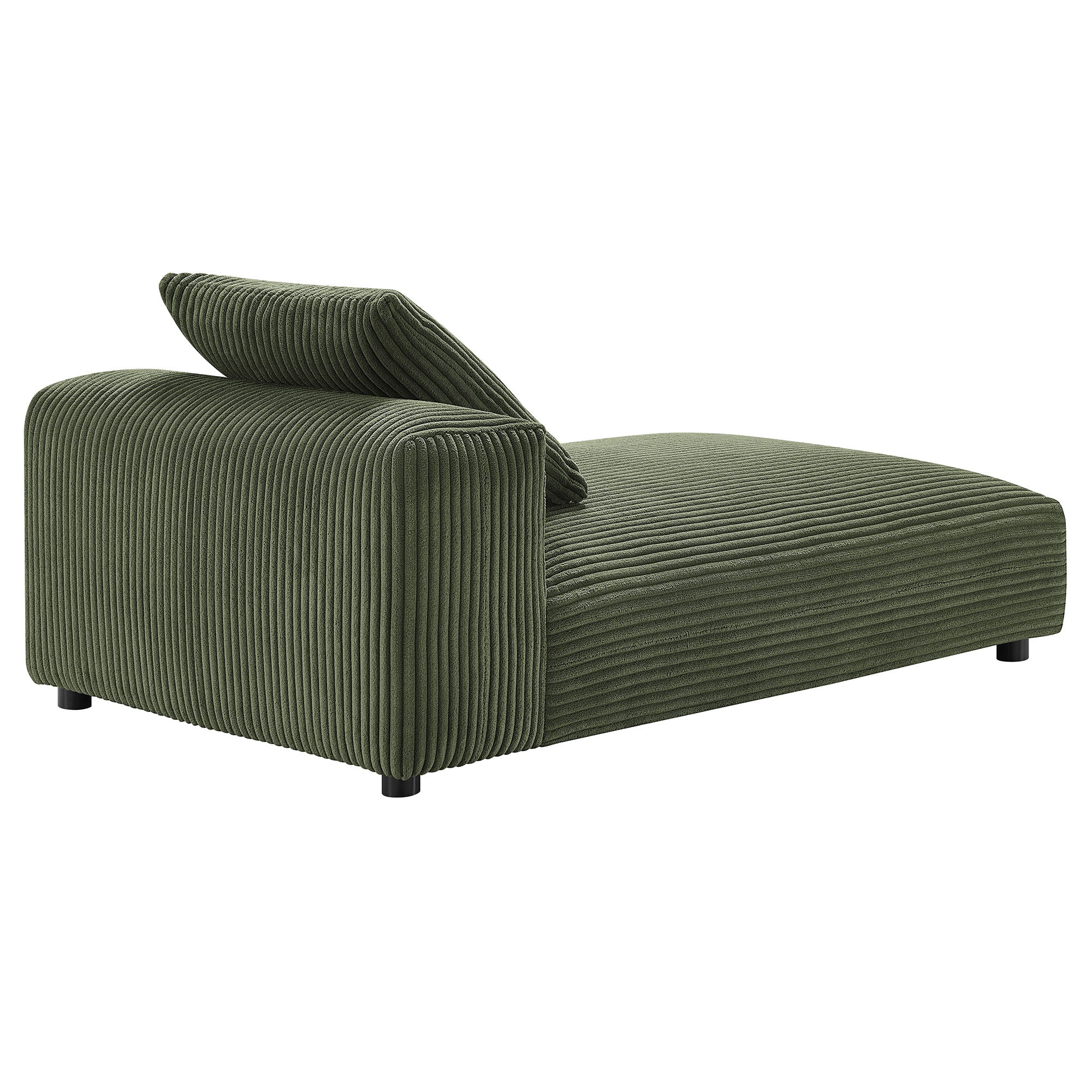 Modway Solace Modular Corduroy Upholstered Armless Chaise Lounge