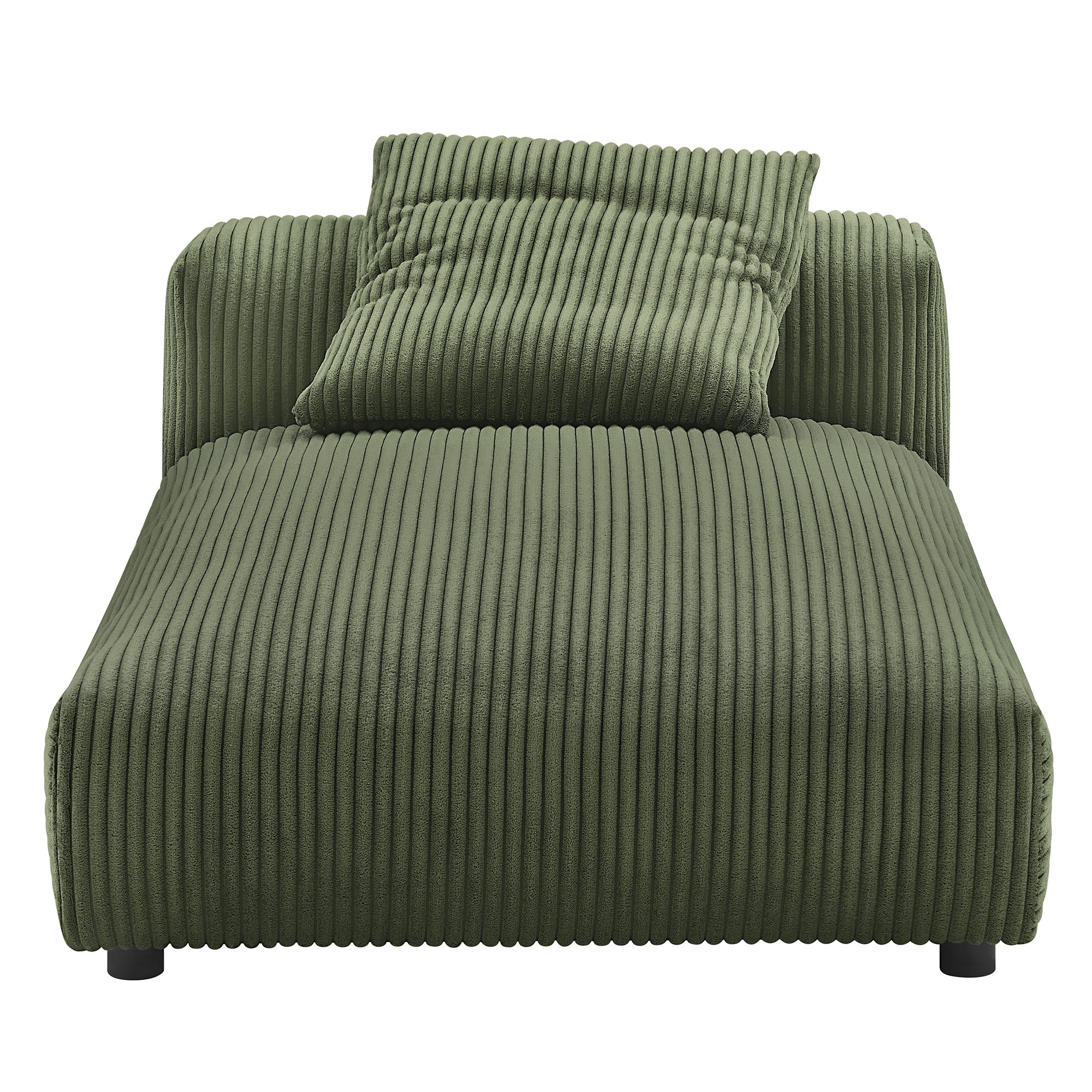 Modway Solace 2-Piece Modular Corduroy Upholstered Sectional Sofa With Chaise