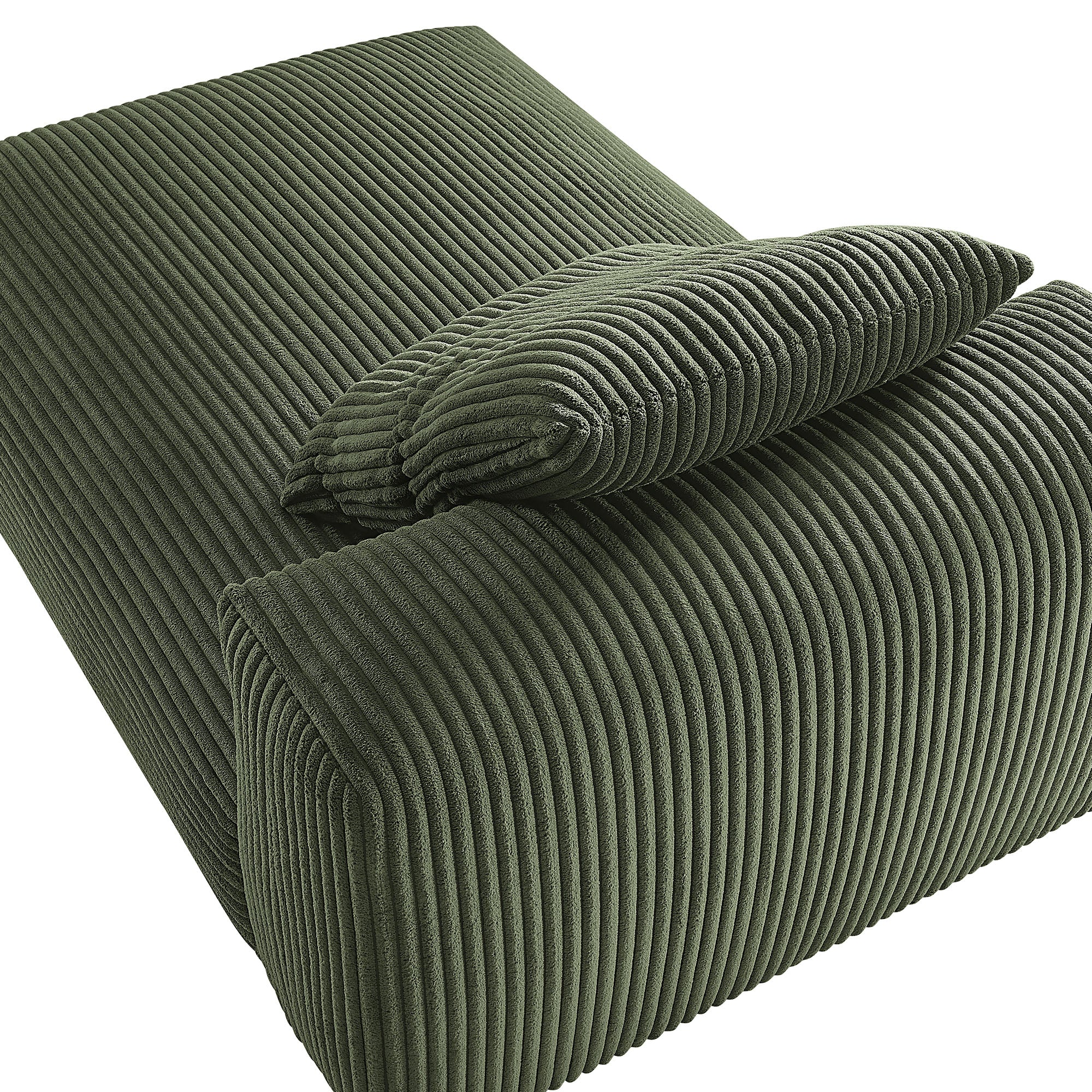 Modway Solace Modular Corduroy Upholstered Armless Chaise Lounge