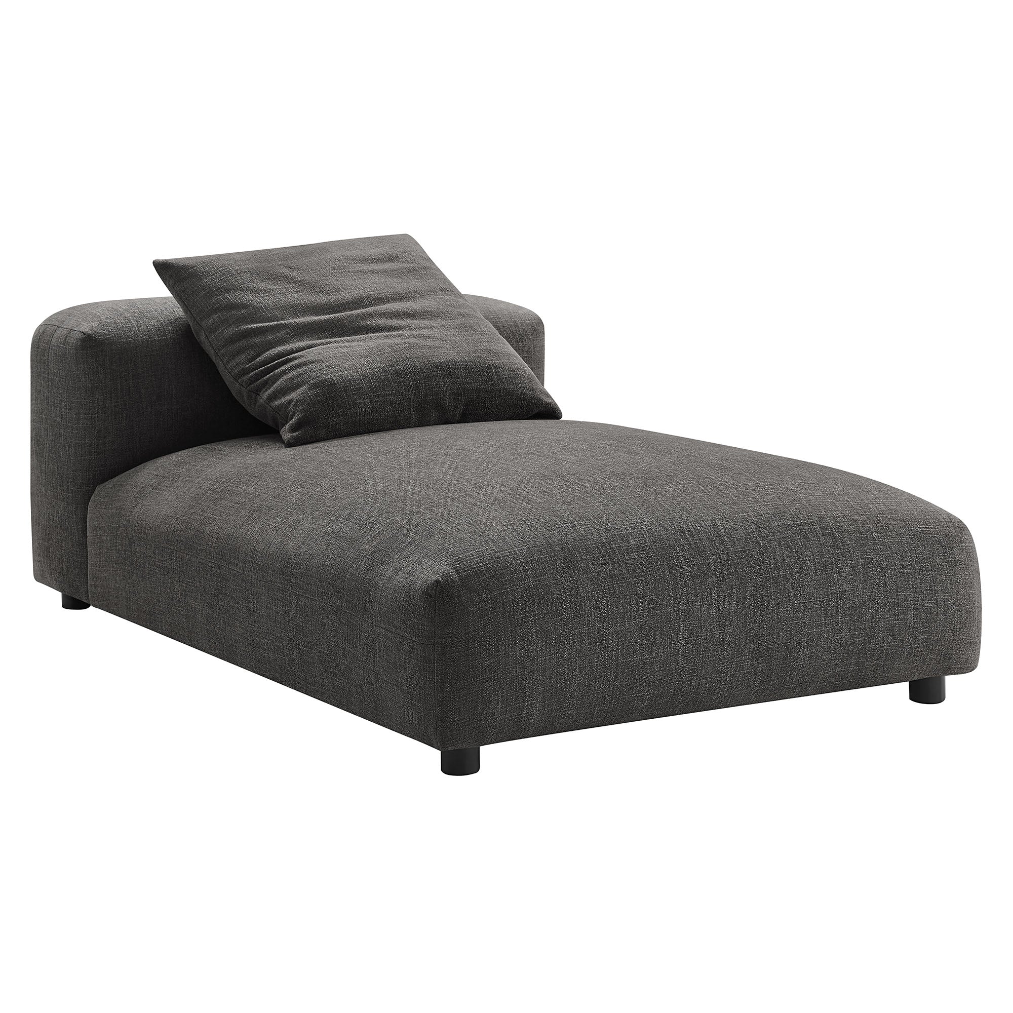 Modway Solace 4-Piece Modular Upholstered Fabric Sectional Sofa With Ottoman