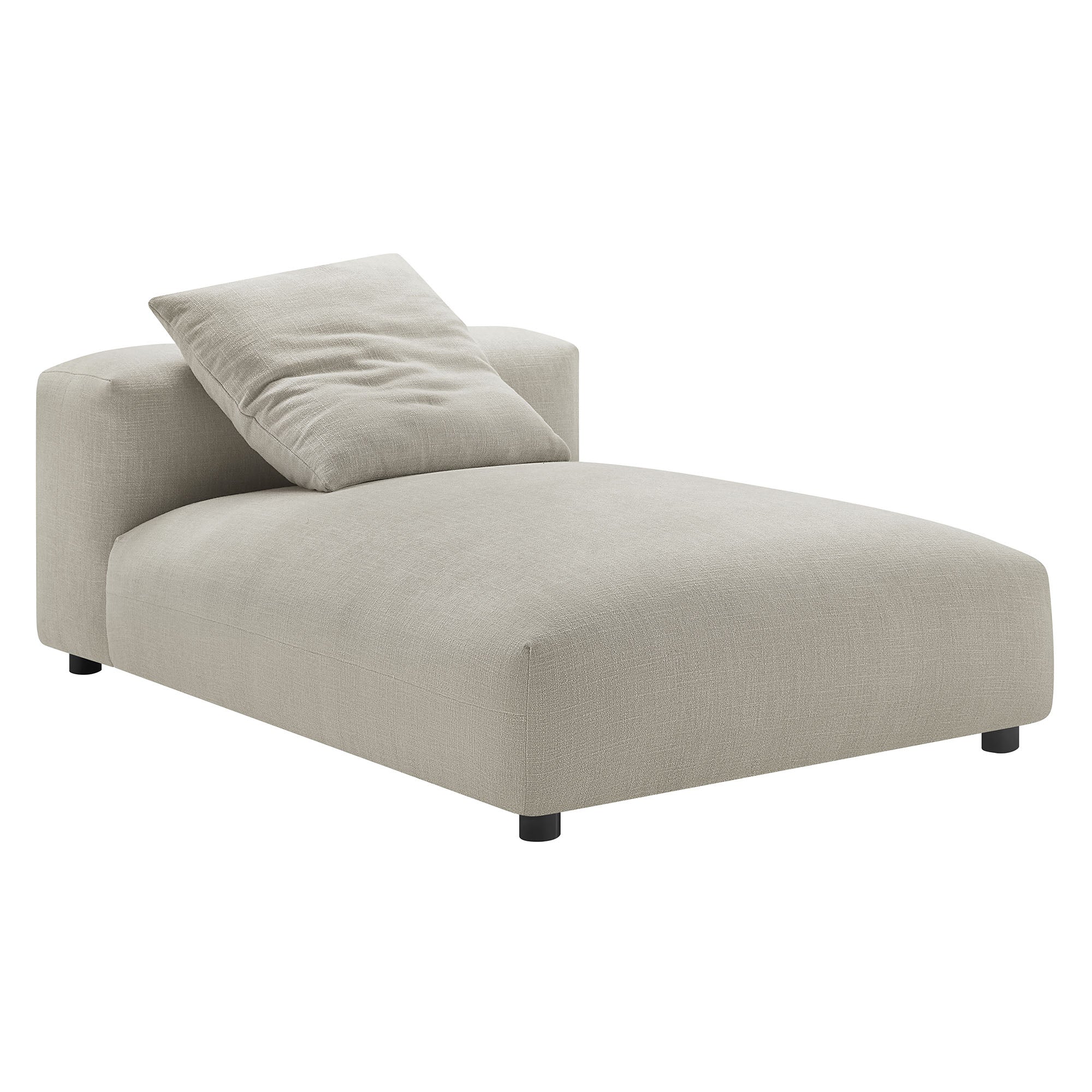 Modway Solace Modular Upholstered Fabric Armless Chaise Lounge