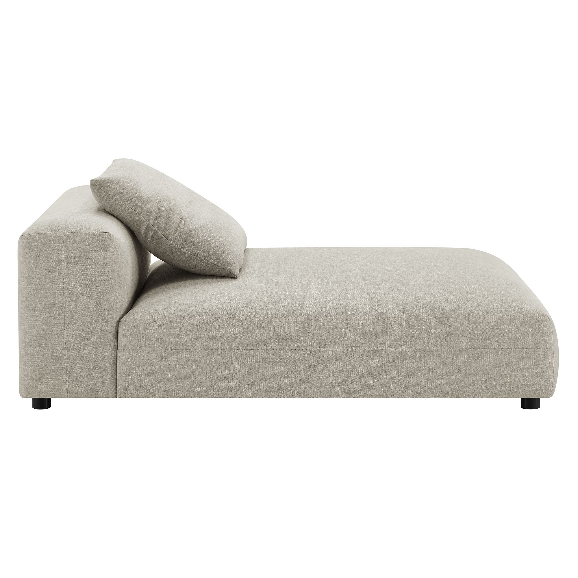 Modway Solace 4-Piece Modular Upholstered Fabric Sectional Sofa With Ottoman