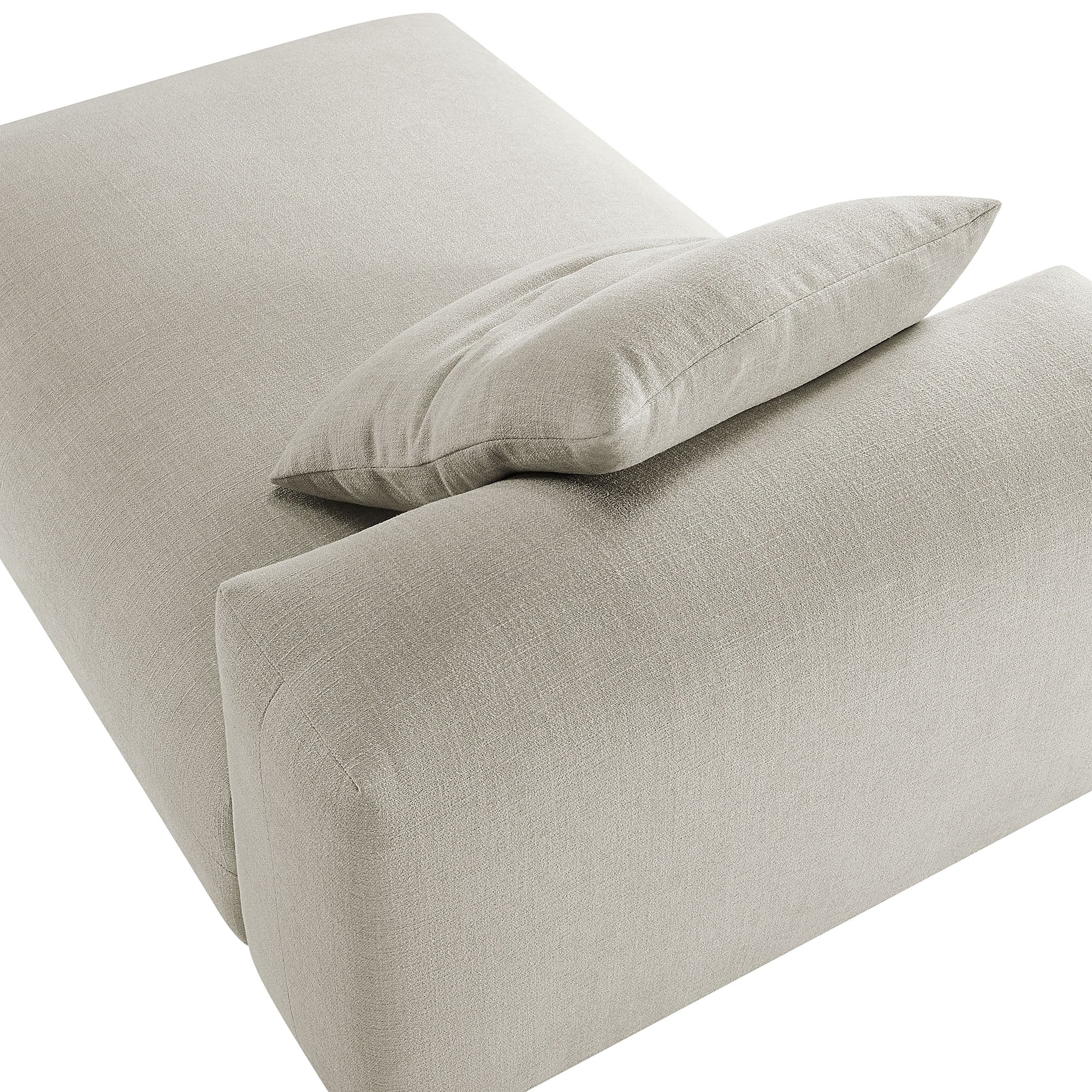 Modway Solace Modular Upholstered Fabric Armless Chaise Lounge