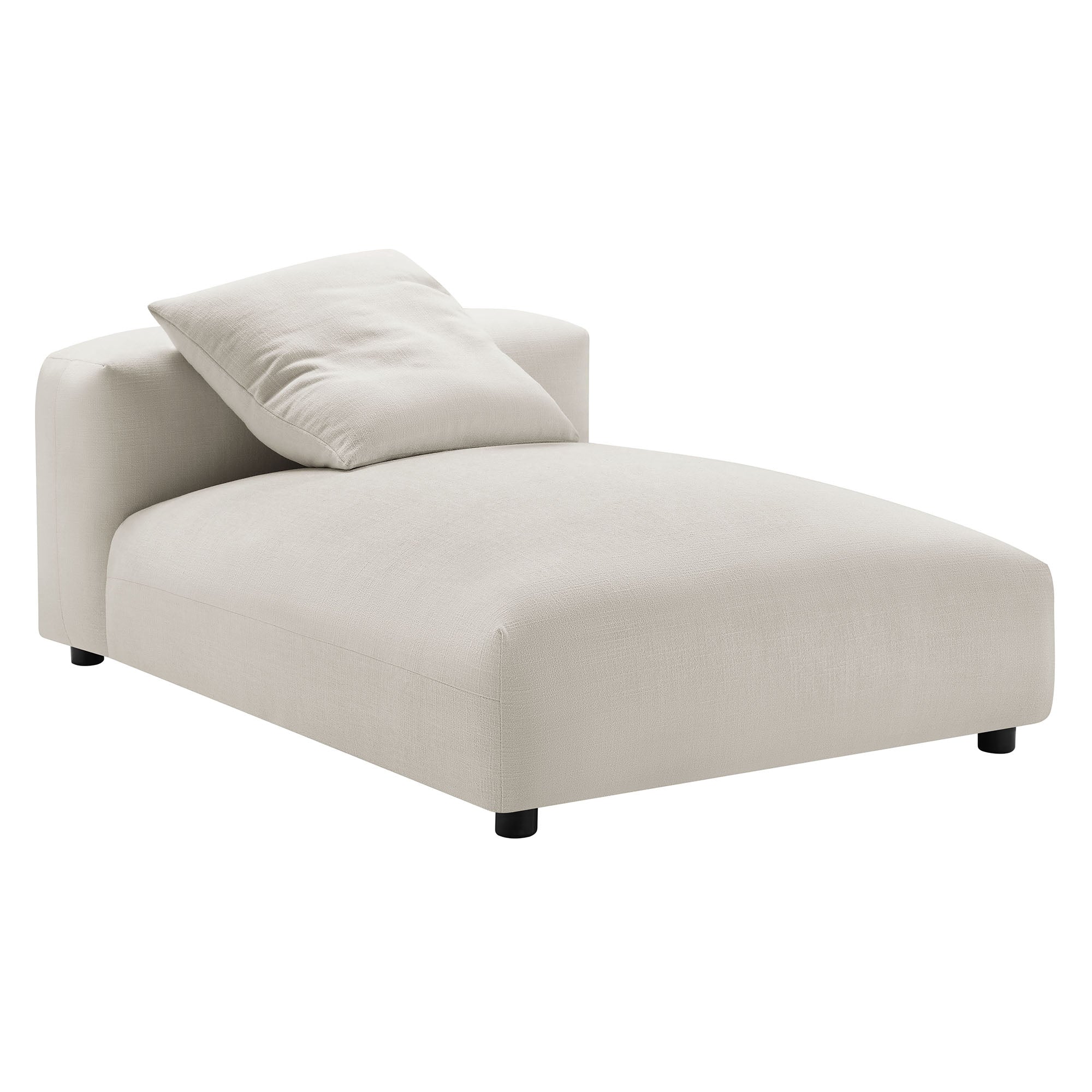 Modway Solace 4-Piece Modular Upholstered Fabric Sectional Sofa With Ottoman