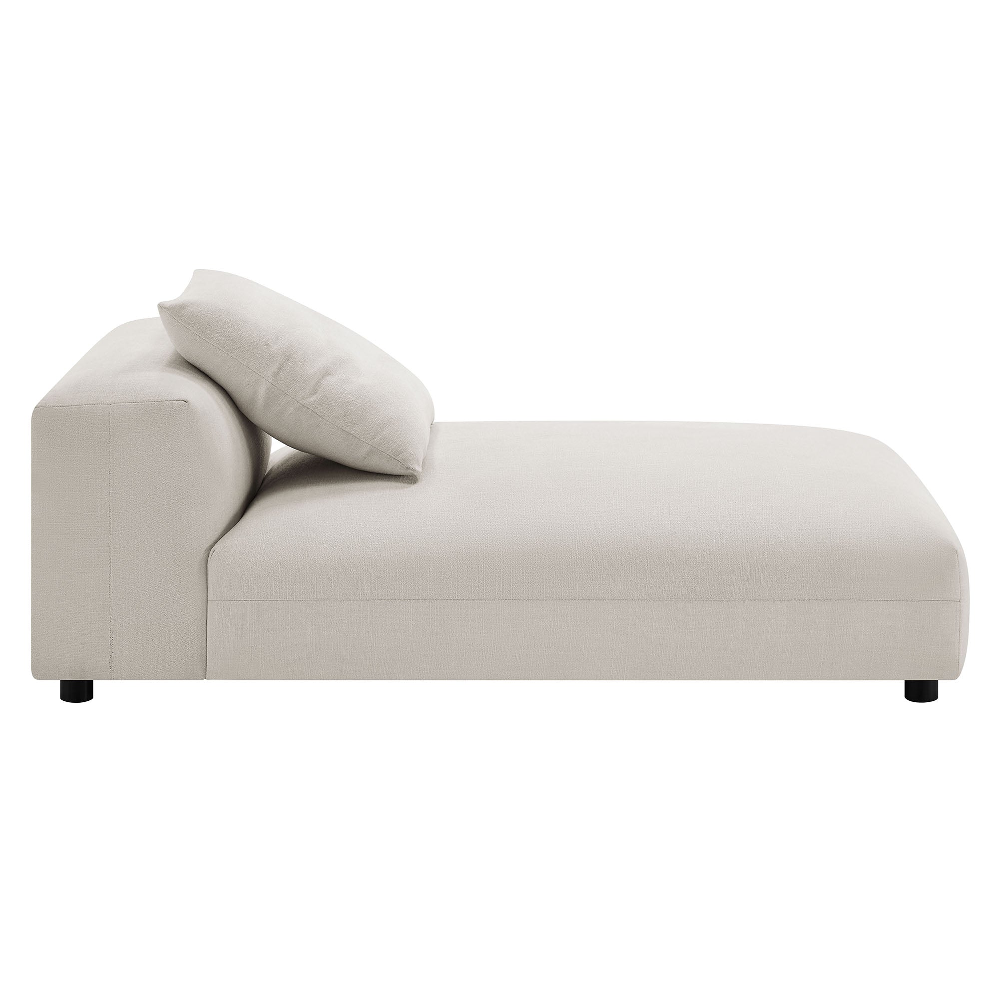 Modway Solace 4-Piece Modular Upholstered Fabric Sectional Sofa With Ottoman