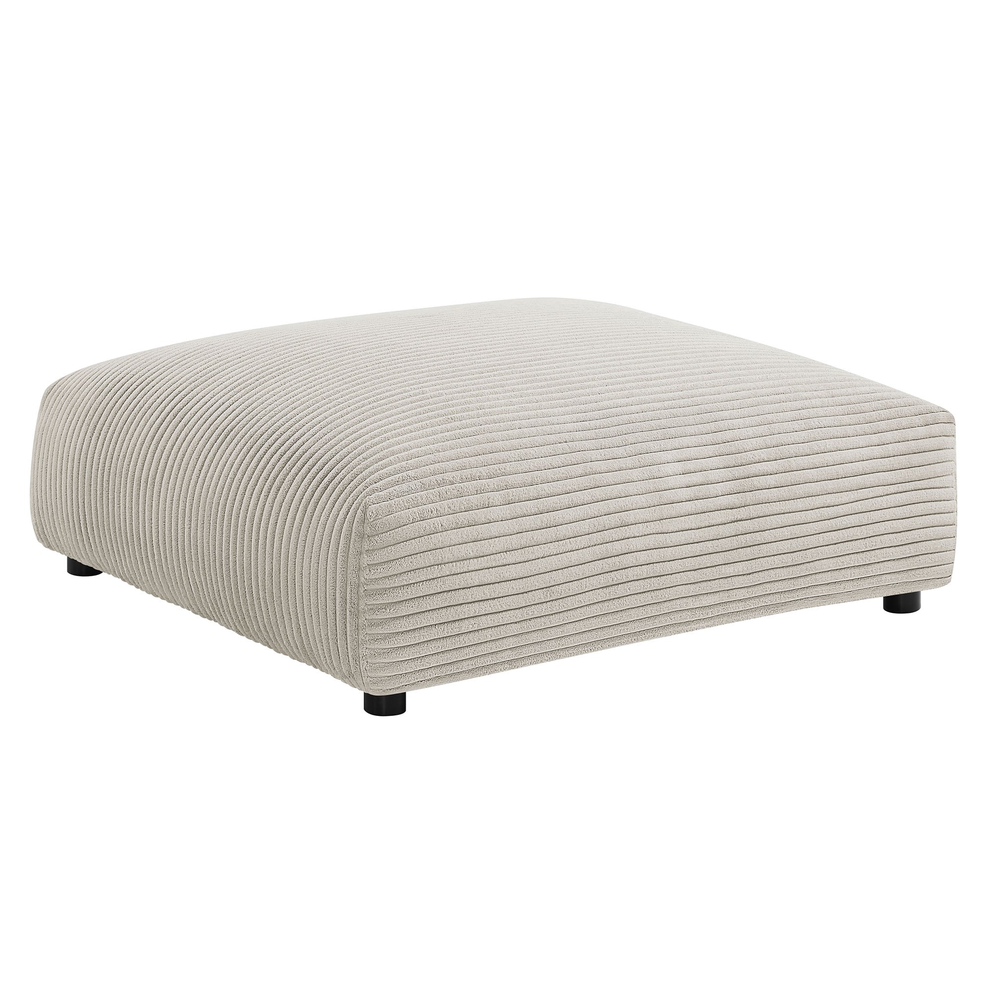 Modway Solace Modular Corduroy Upholstered Armless Loveseat and Ottoman Set