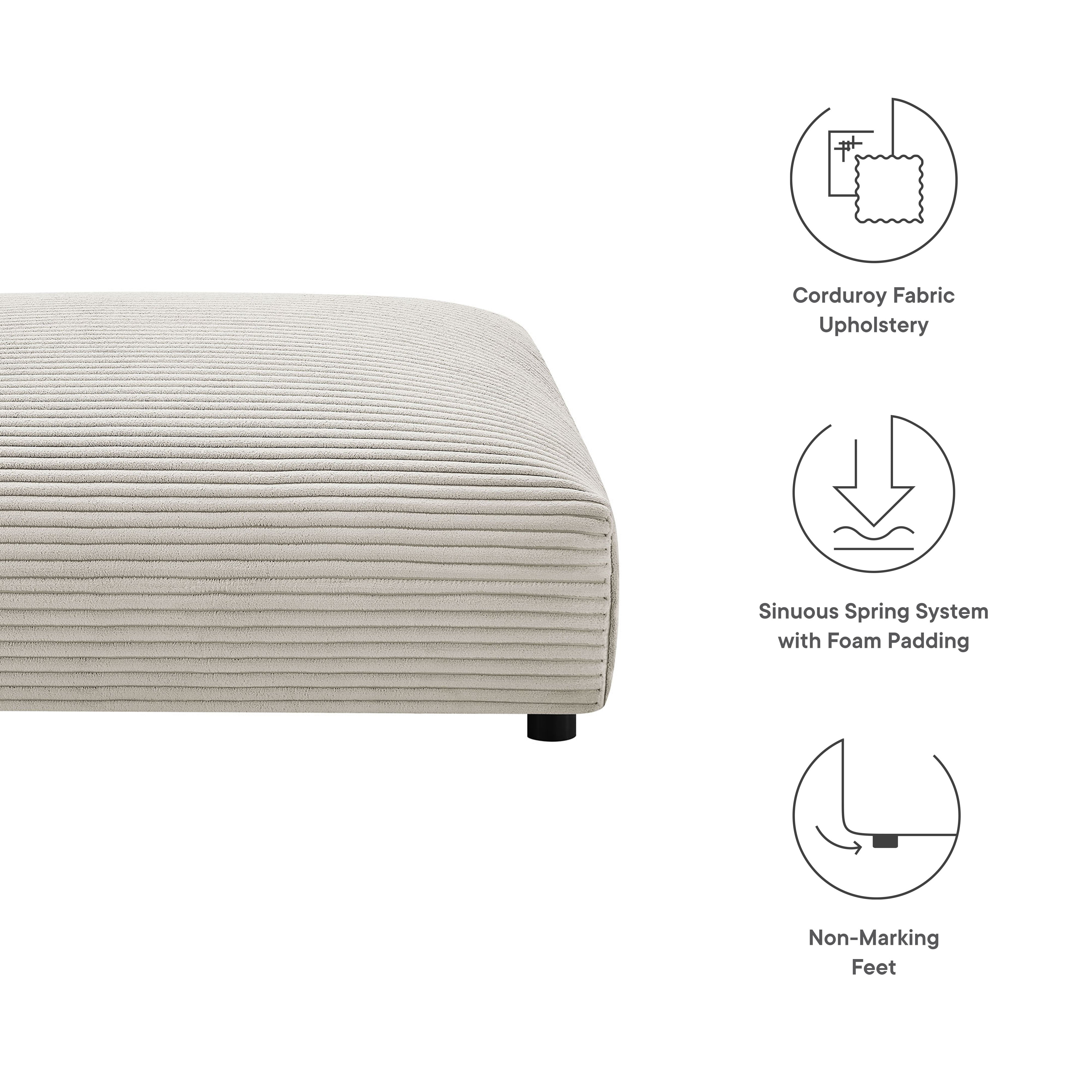 Modway Solace Modular Corduroy Upholstered Ottoman