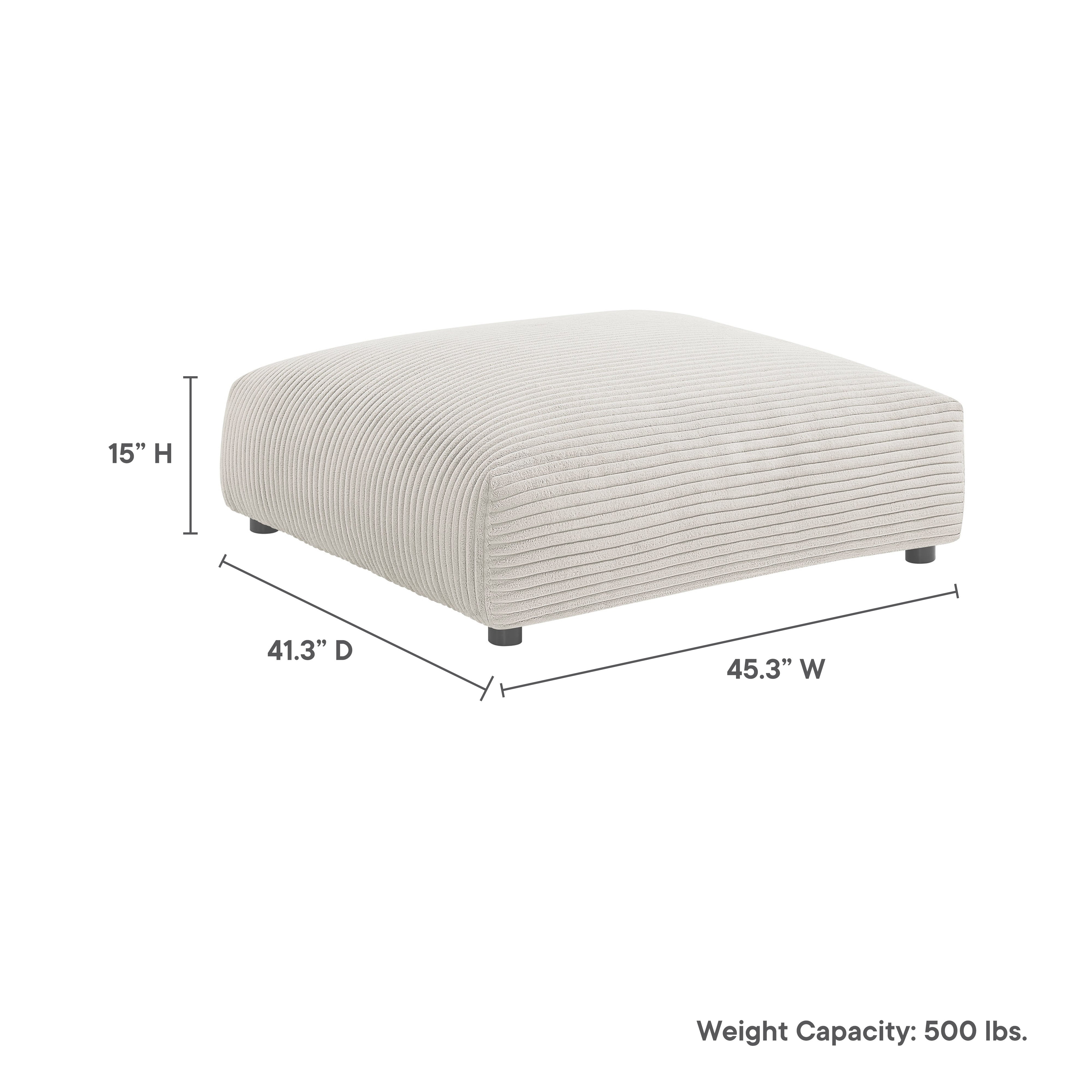 Modway Solace Modular Corduroy Upholstered Ottoman