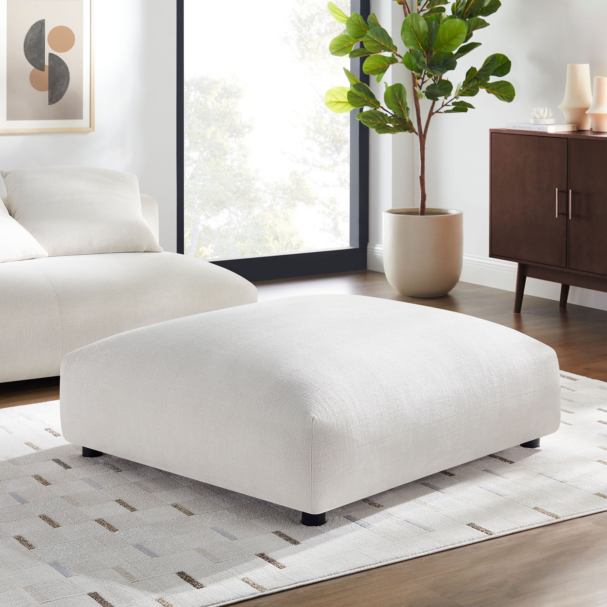 Modway Solace Modular Upholstered Fabric Ottoman