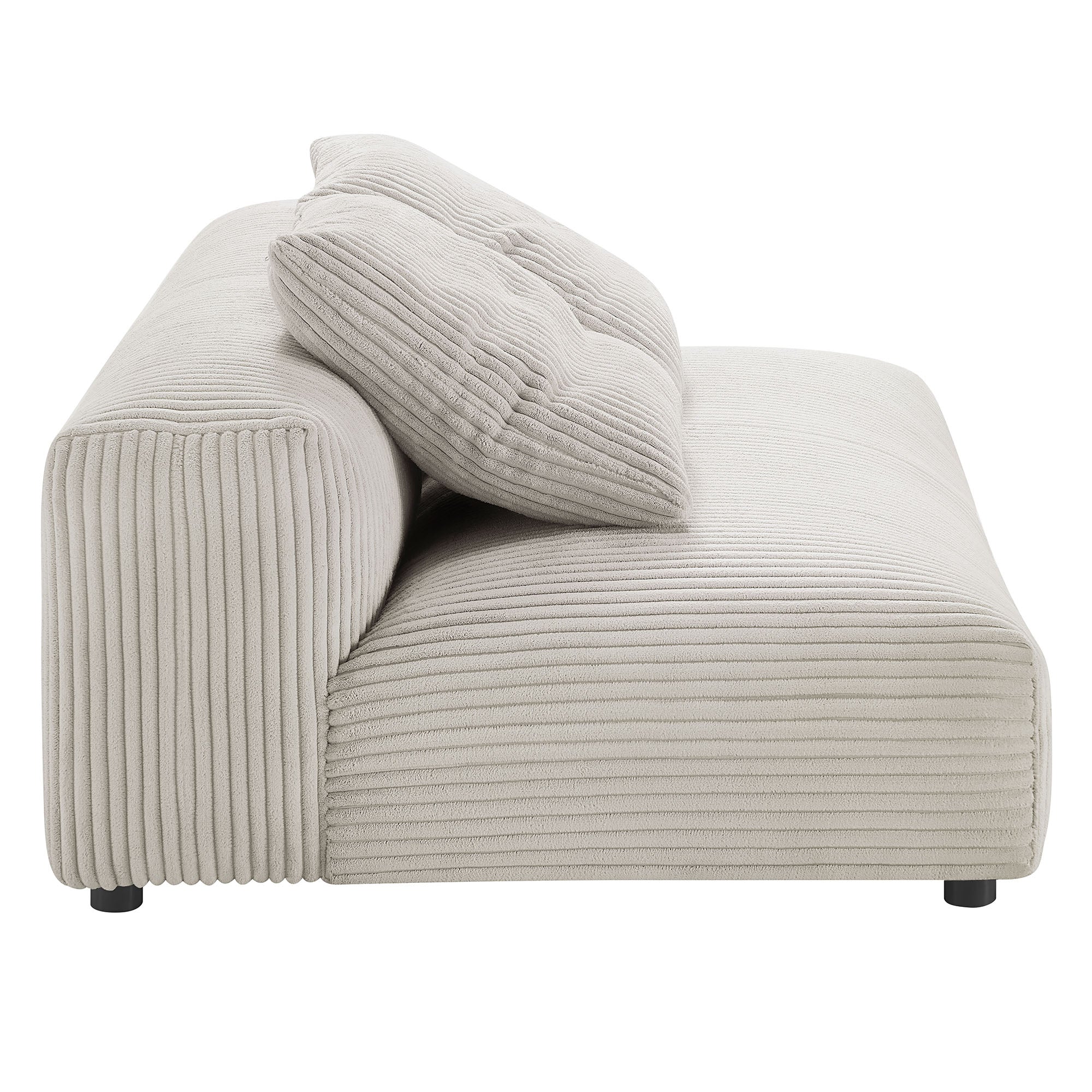 Modway Solace Modular Corduroy Upholstered Armless Loveseat and Ottoman Set