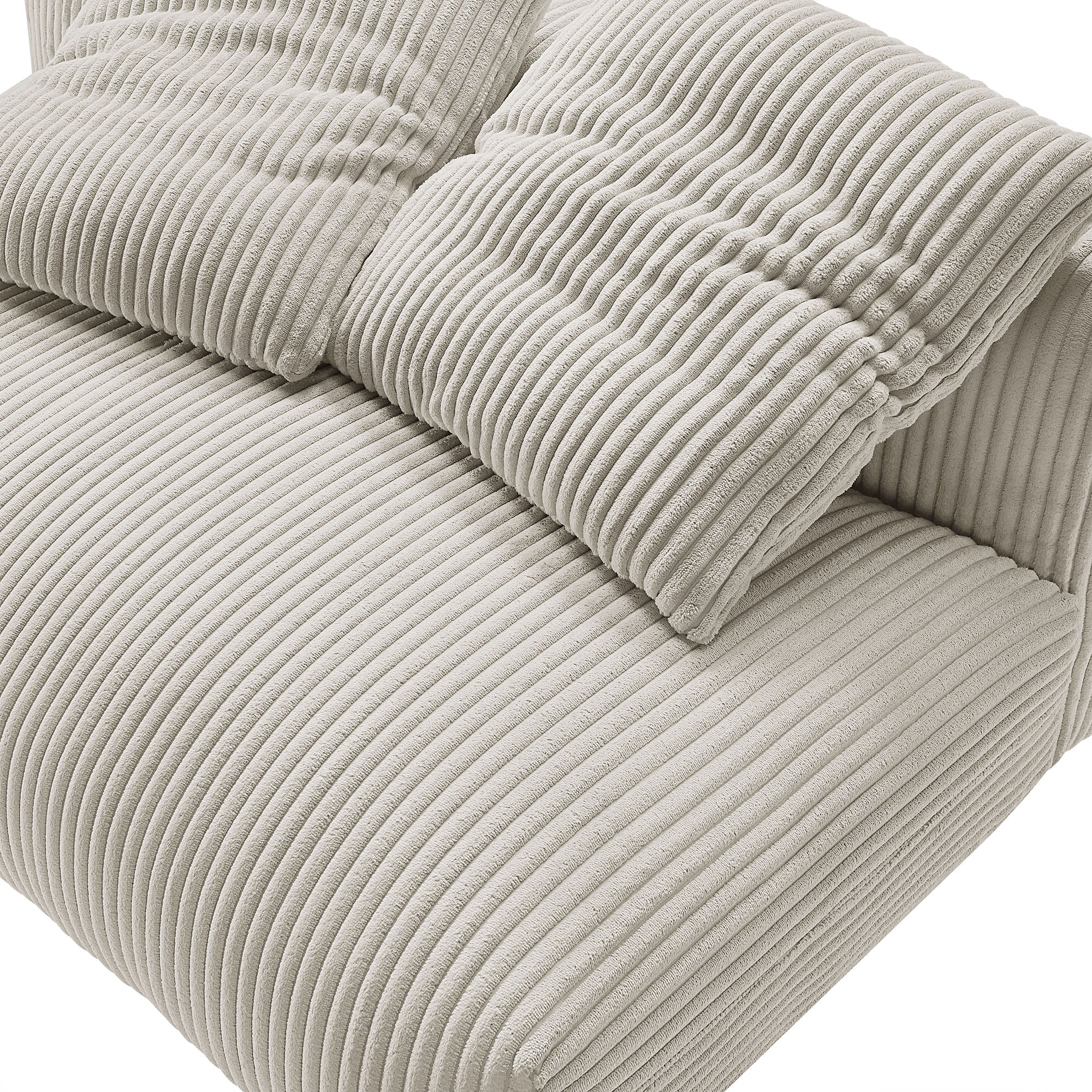 Modway Solace Modular Corduroy Upholstered Armless Loveseat