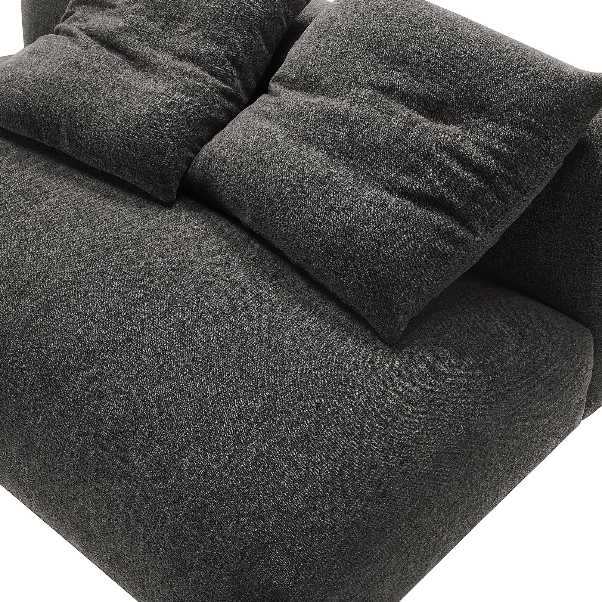Modway Solace Modular Upholstered Fabric Armless Loveseat