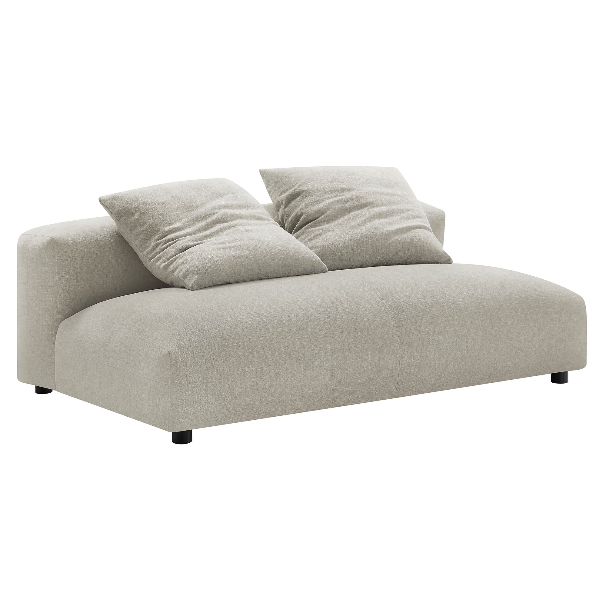 Modway Solace 2-Piece Modular Upholstered Fabric Sectional Sofa With Chaise