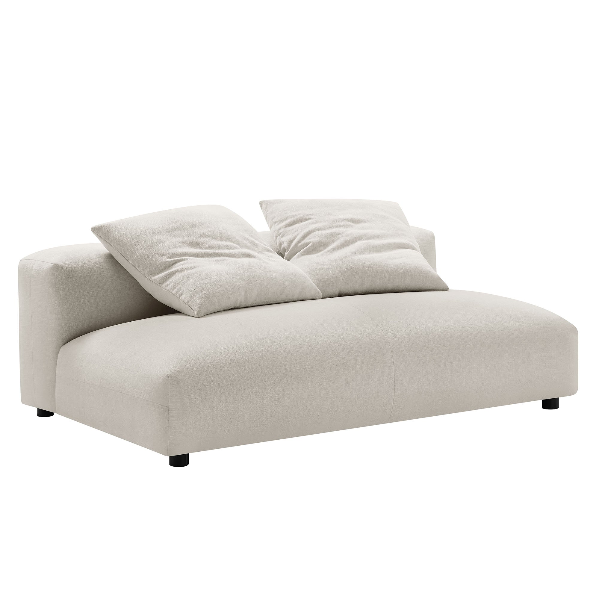 Modway Solace Modular Upholstered Fabric Armless Loveseat