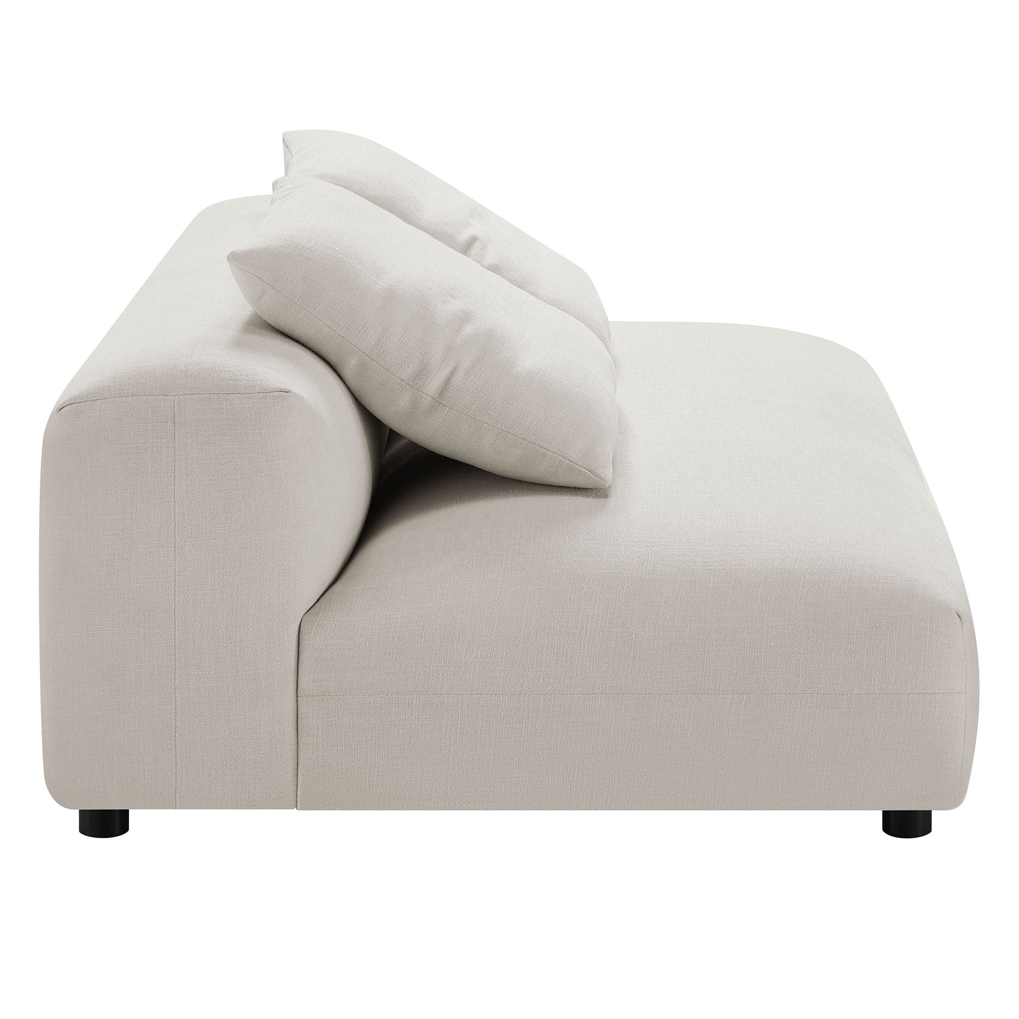 Modway Solace Modular Upholstered Fabric Armless Loveseat
