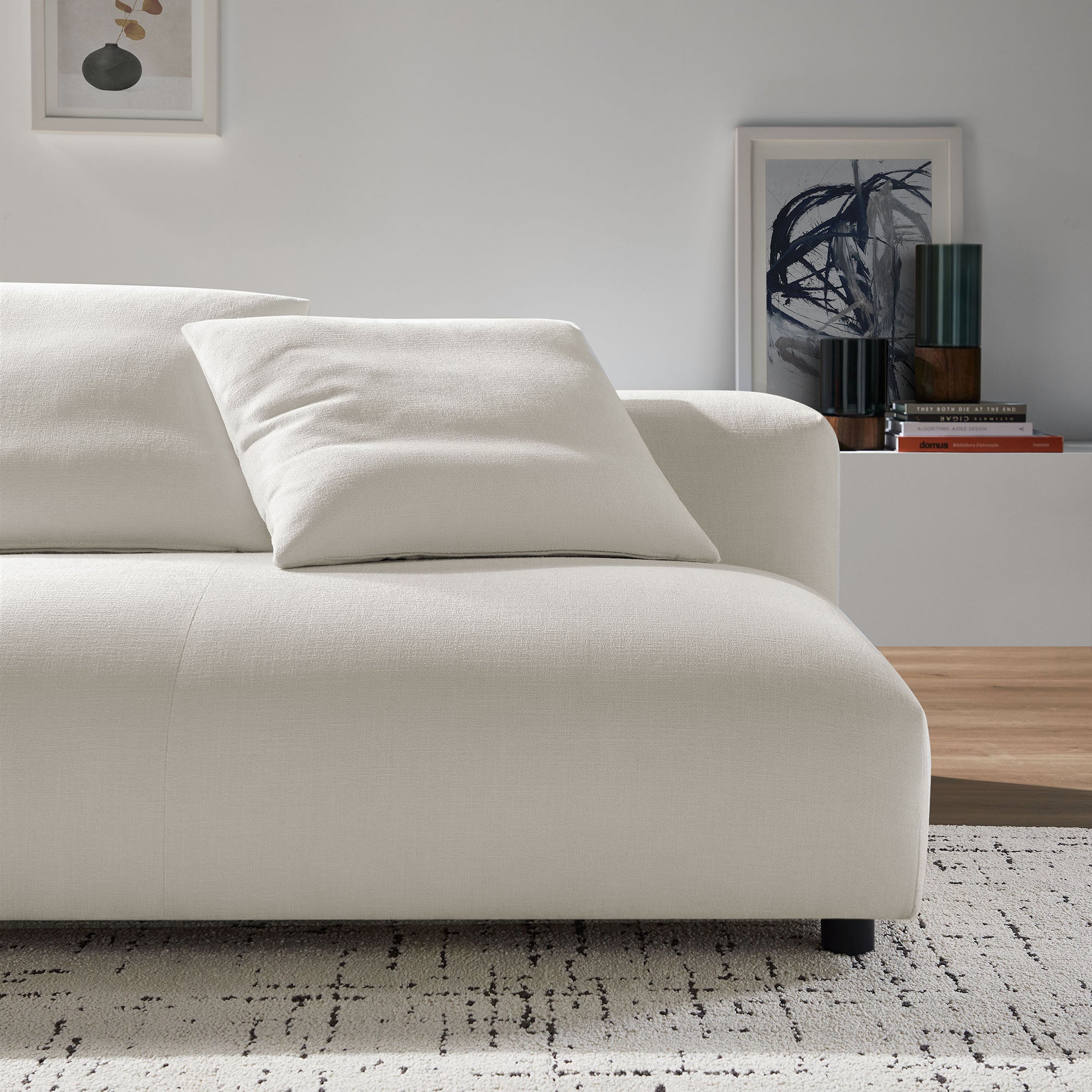 Modway Solace Modular Upholstered Fabric Armless Loveseat