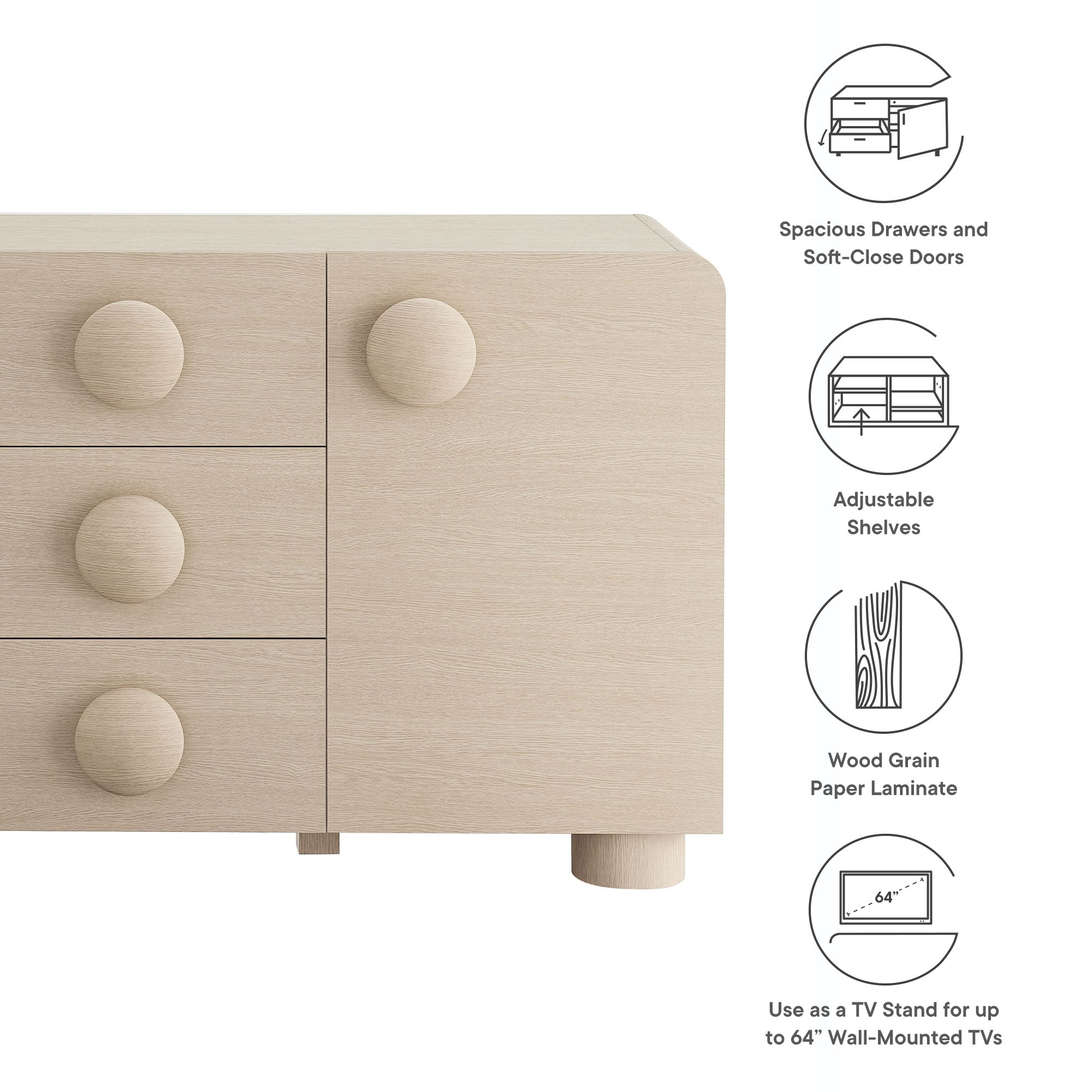 Modway Sonnet 57" Sideboard Storage Cabinet