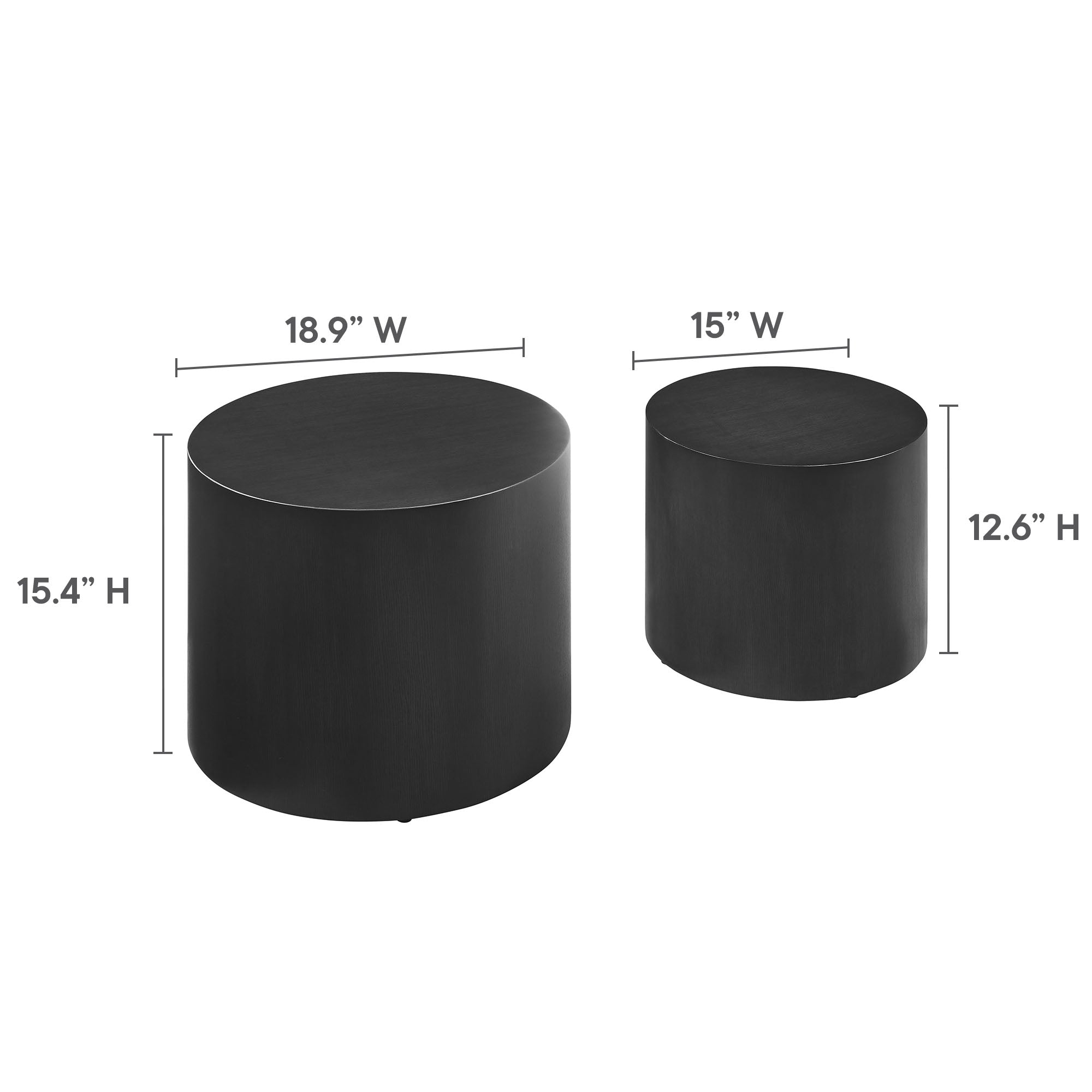 Modway Amani Round Nesting Coffee Tables Set of 2