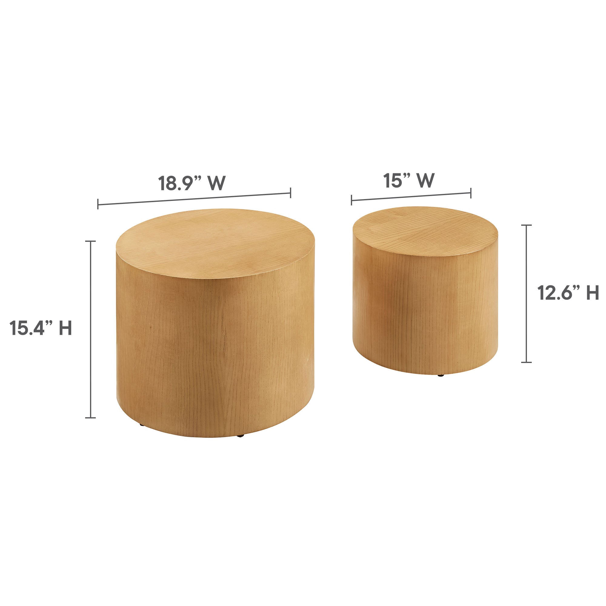 Modway Amani Round Nesting Coffee Tables Set of 2