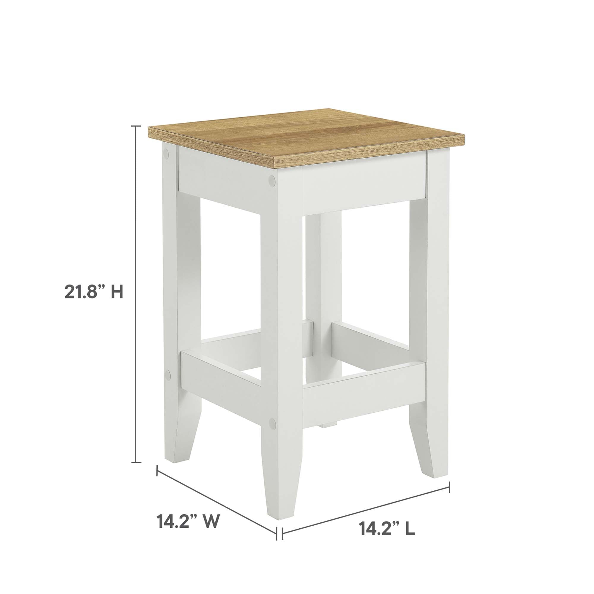 Modway Garland 3-Piece Kitchen Island and Stool Set