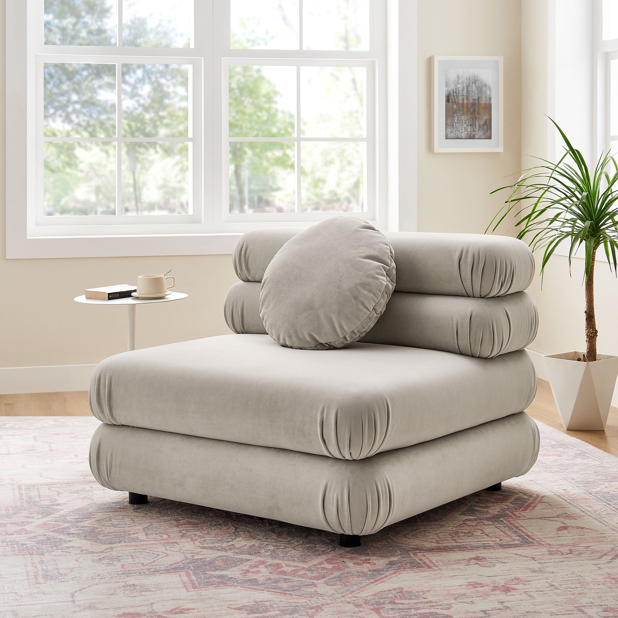 Modway Jubilee Modular Performance Velvet Armless Chair