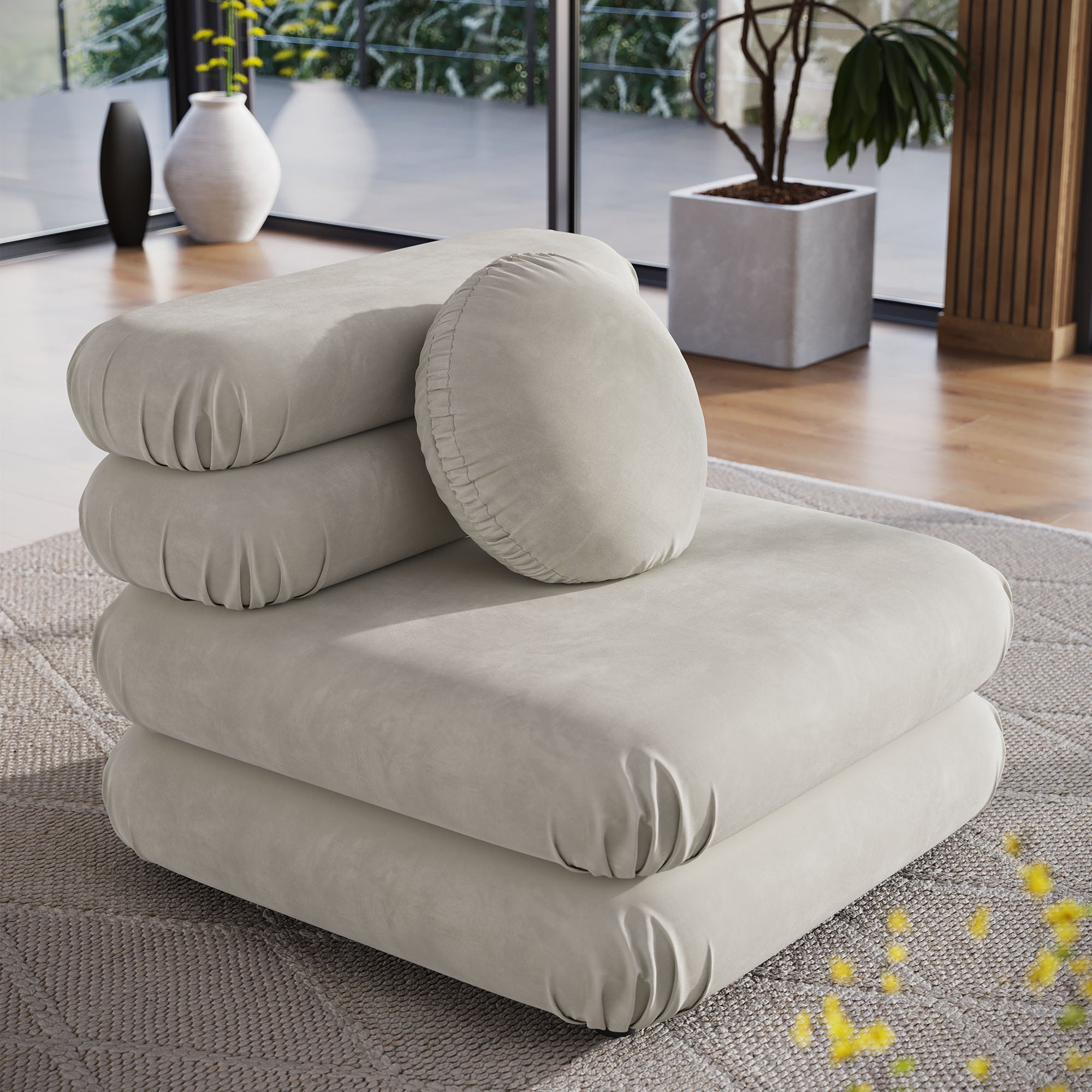 Modway Jubilee Modular Performance Velvet Armless Chair