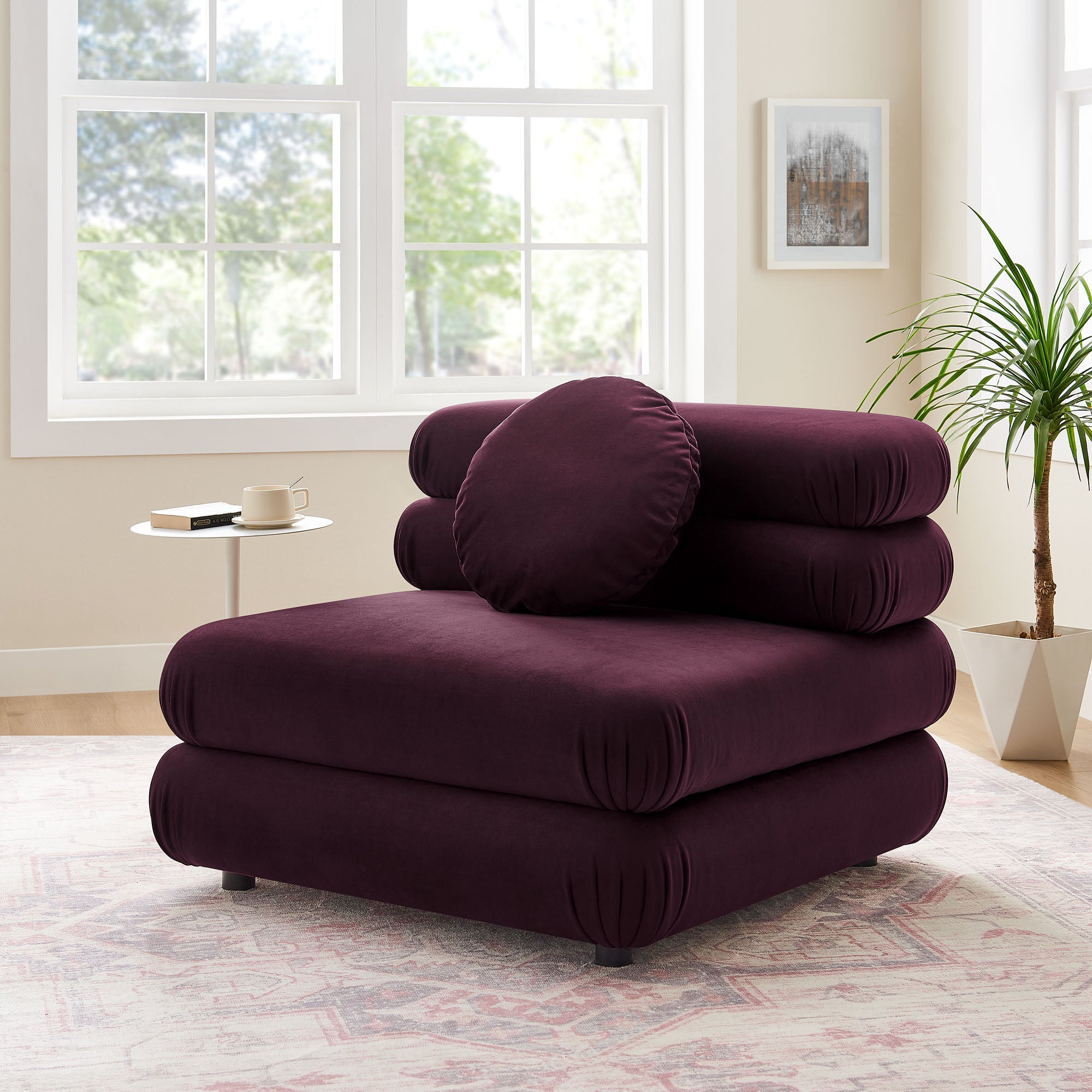 Modway Jubilee Modular Performance Velvet Armless Chair