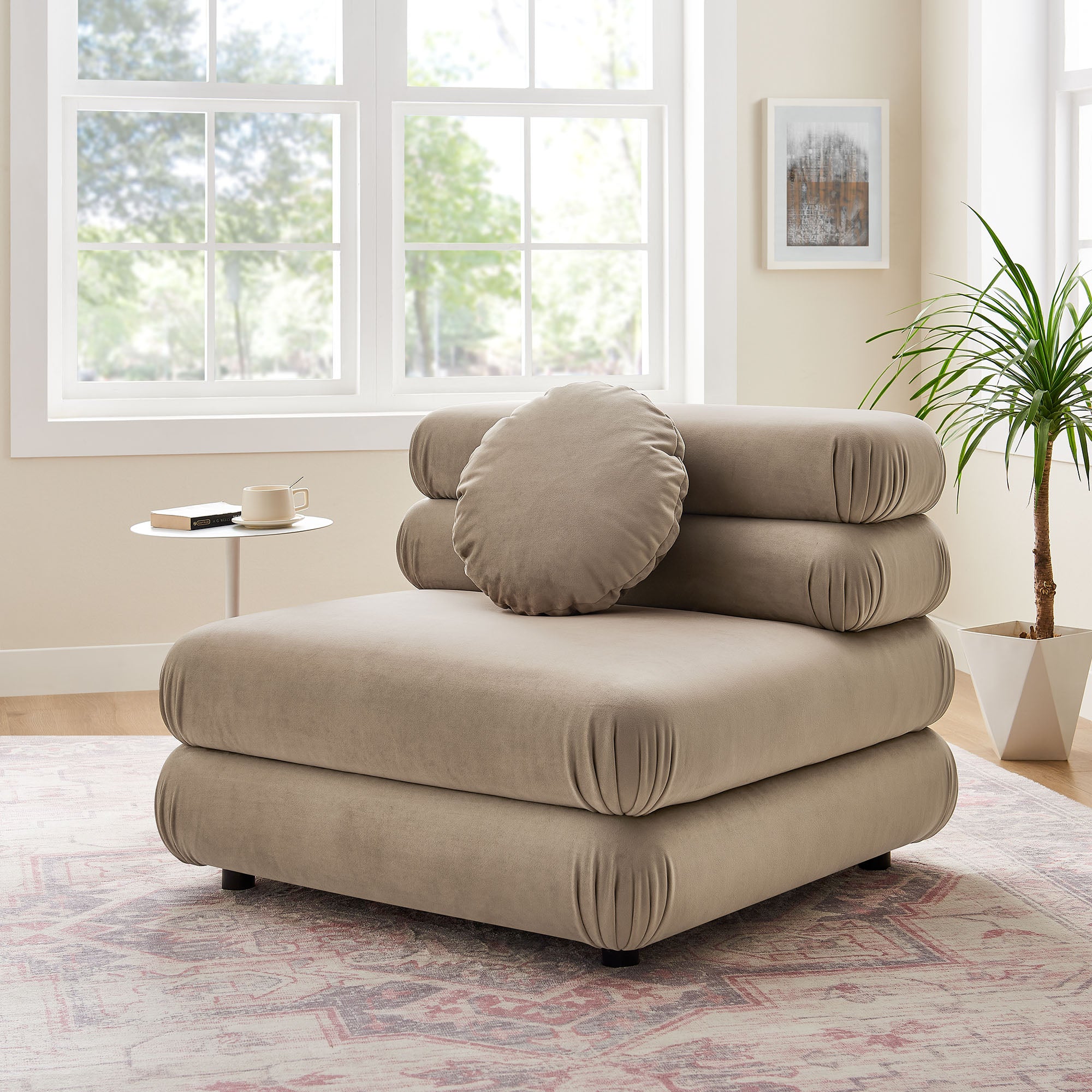 Modway Jubilee Modular Performance Velvet Armless Chair