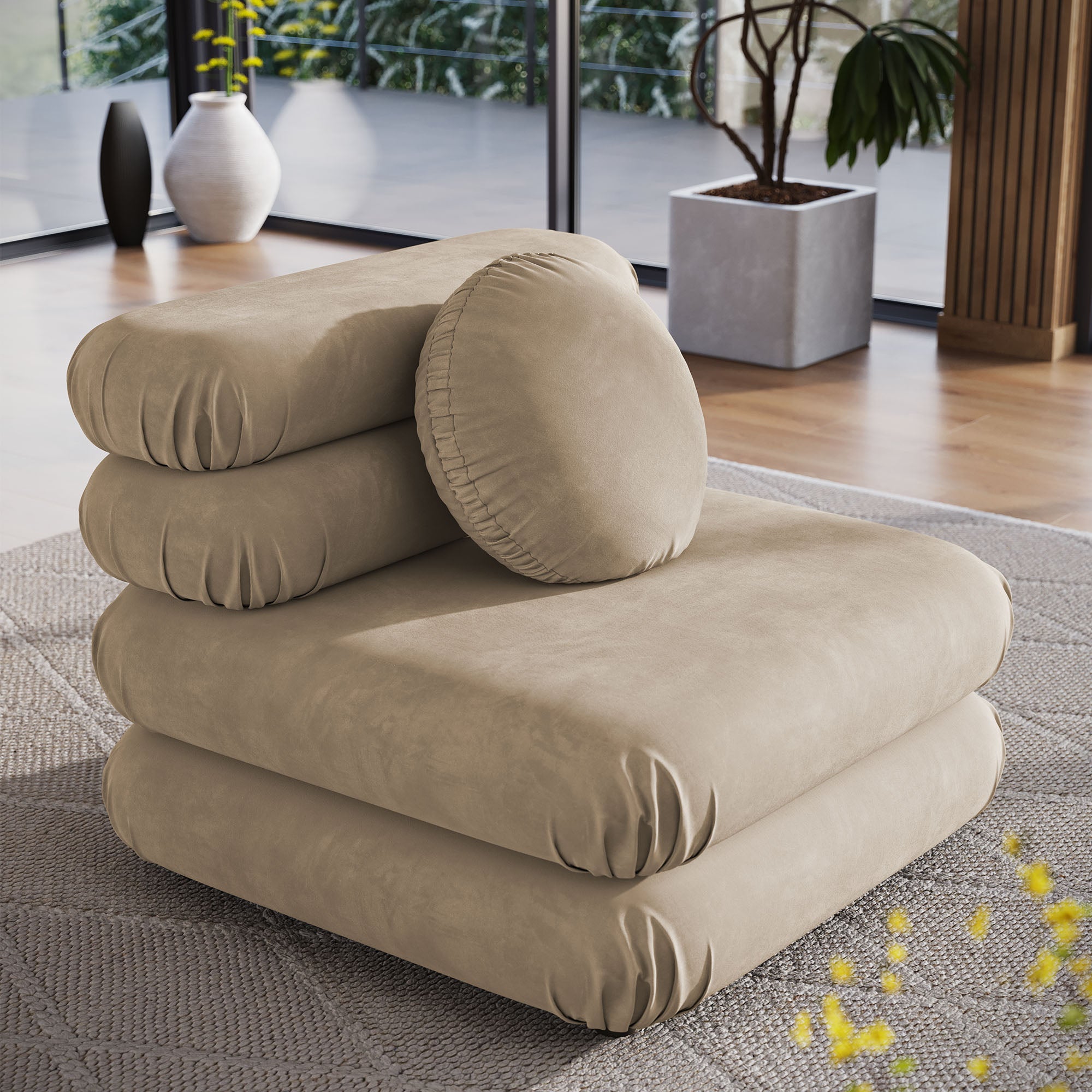 Modway Jubilee Modular Performance Velvet Armless Chair