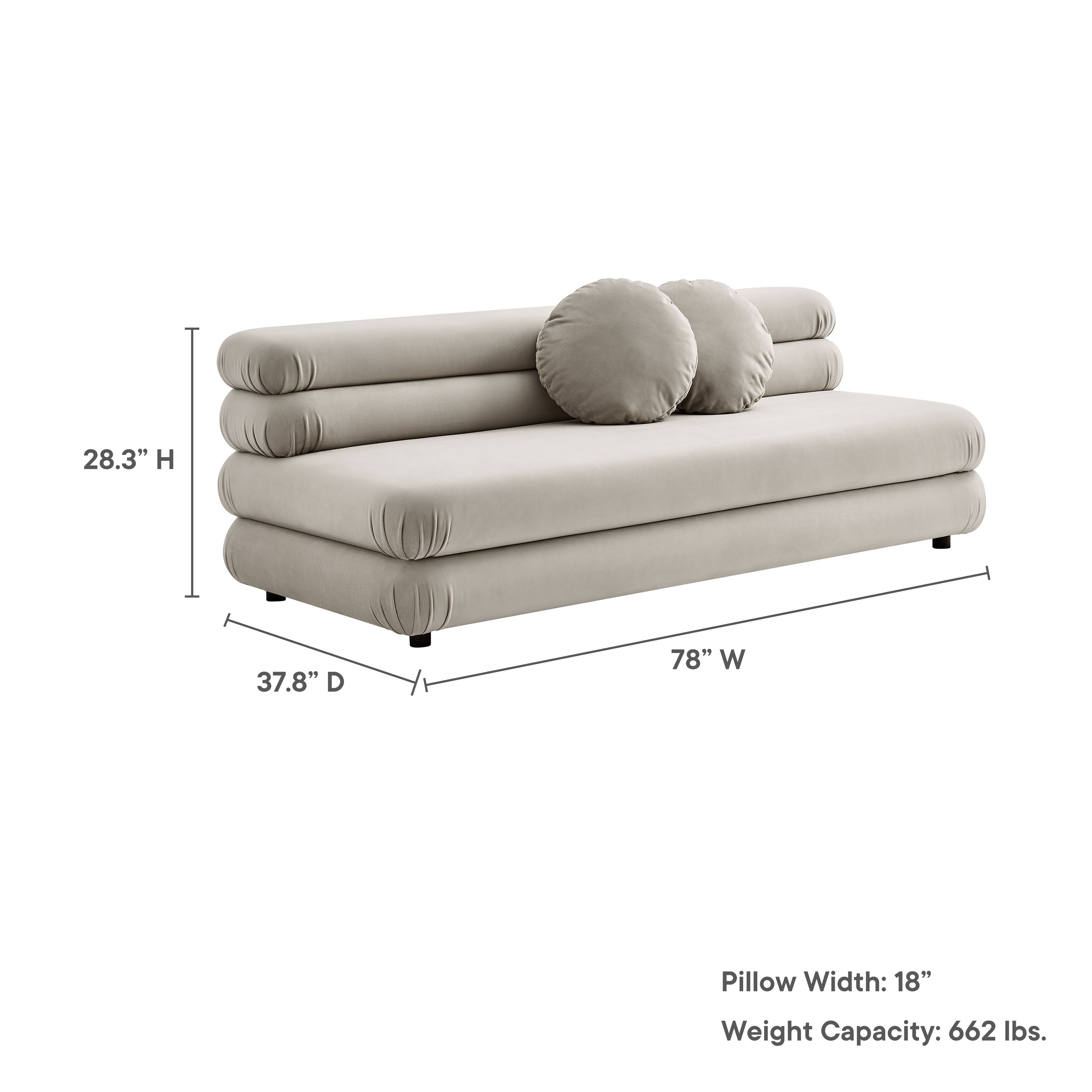 Modway Jubilee Modular Performance Velvet Armless Loveseat