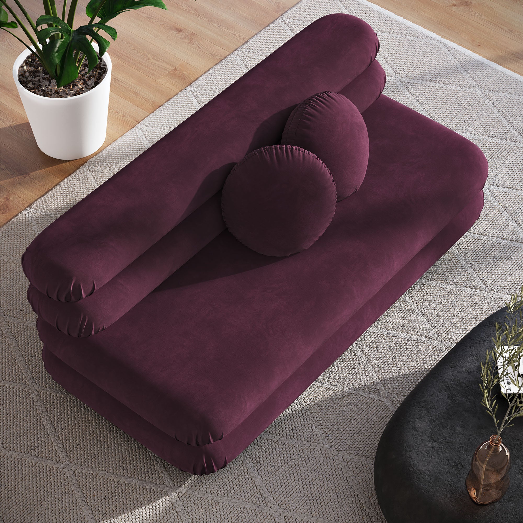 Modway Jubilee Modular Performance Velvet Armless Loveseat