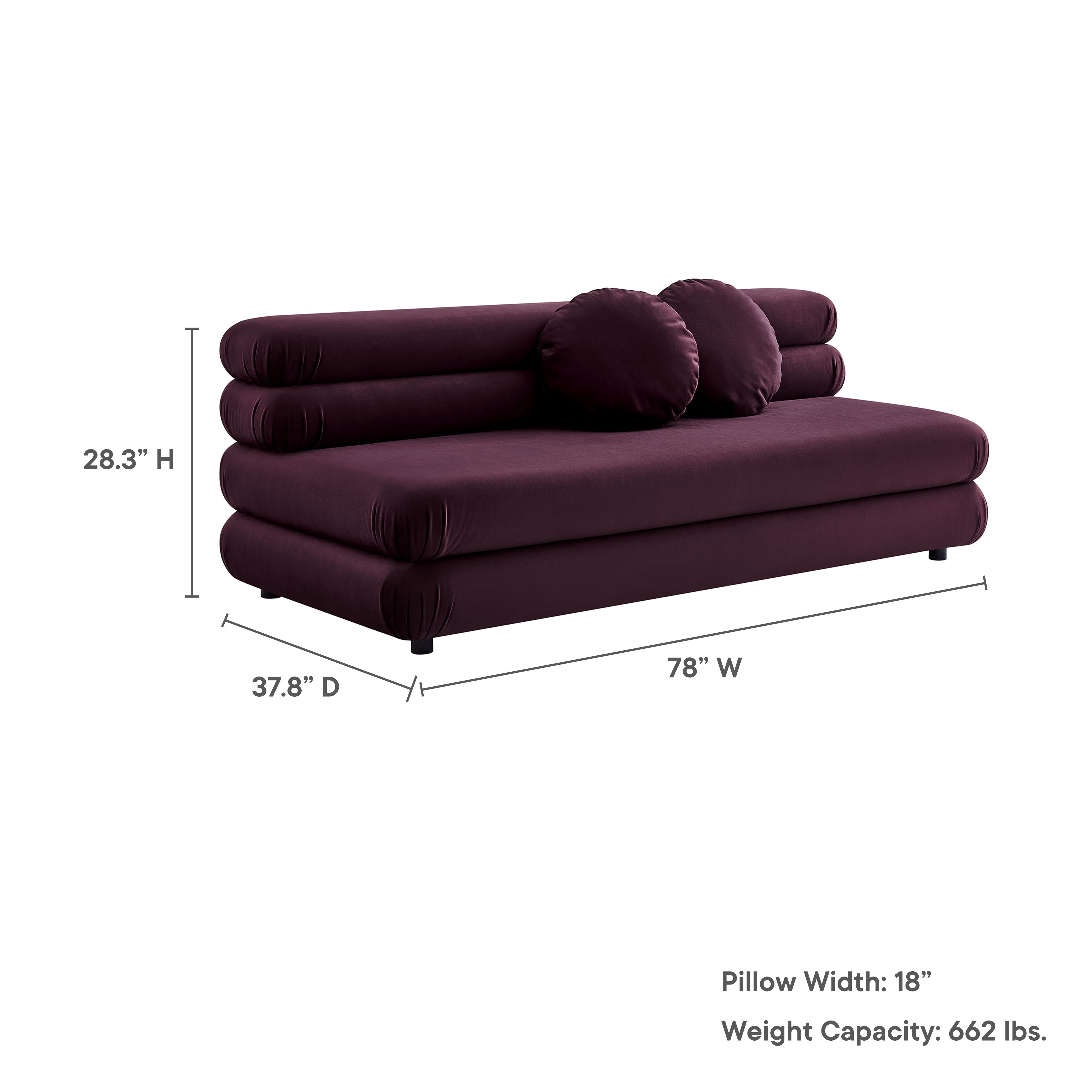 Modway Jubilee Modular Performance Velvet Armless Loveseat