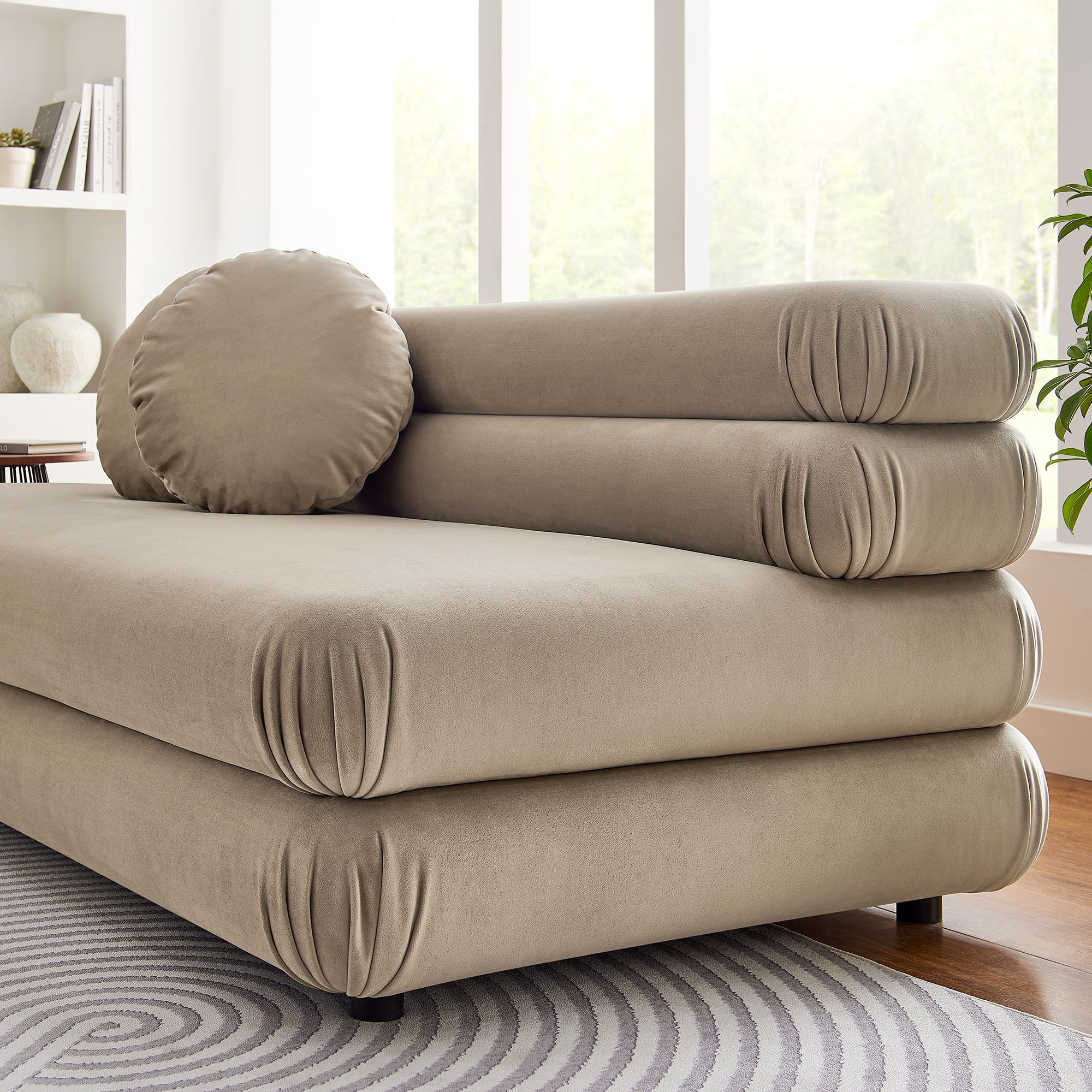 Modway Jubilee Modular Performance Velvet Armless Loveseat
