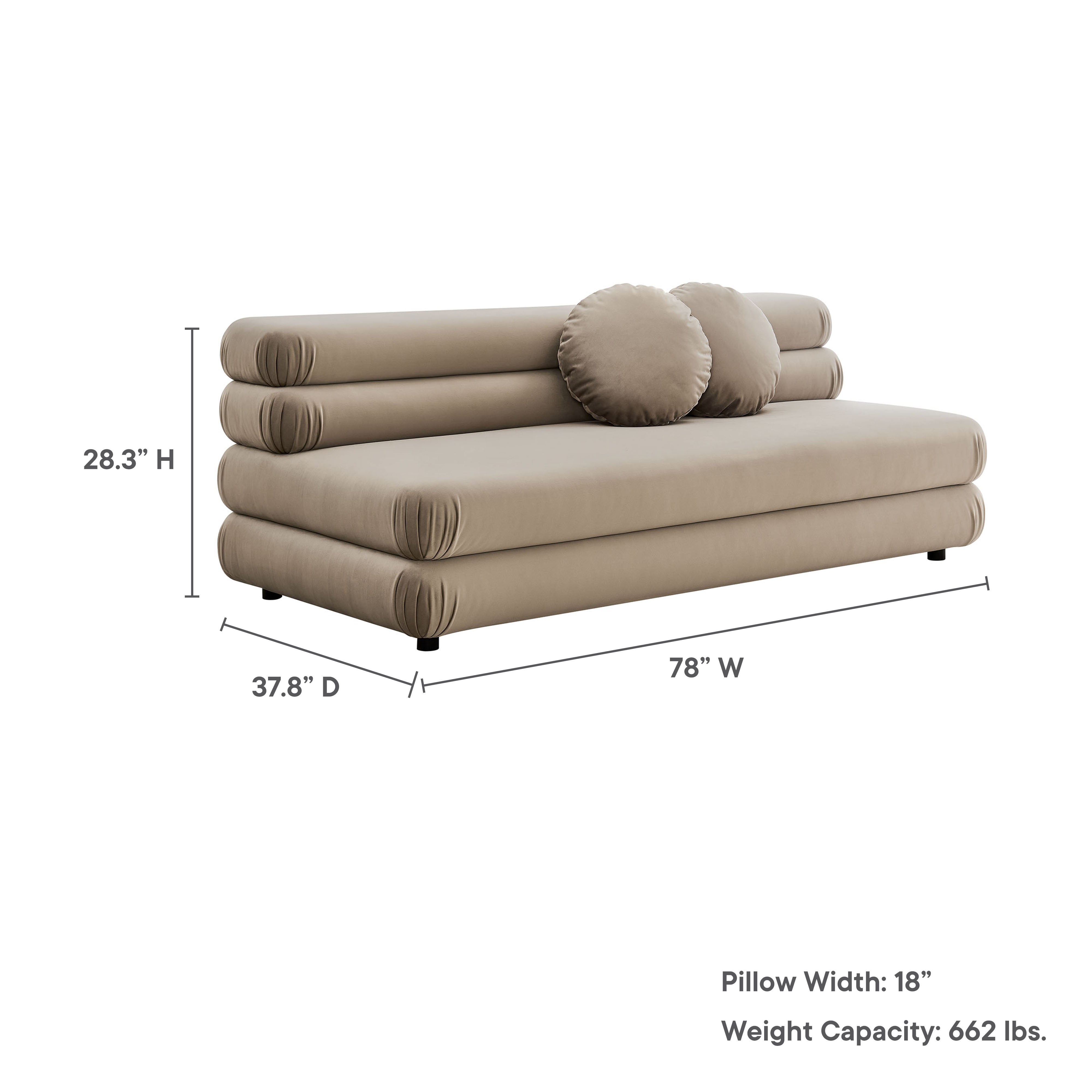 Modway Jubilee Modular Performance Velvet Armless Loveseat