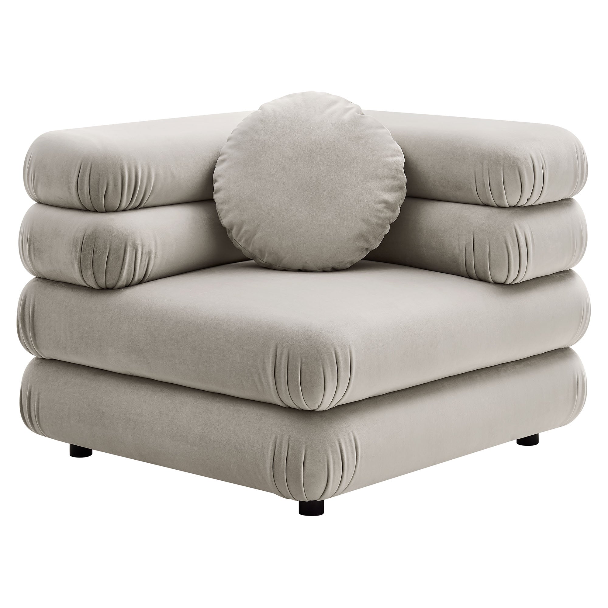 Modway Jubilee 4-Piece Modular Performance Velvet Sectional Sofa