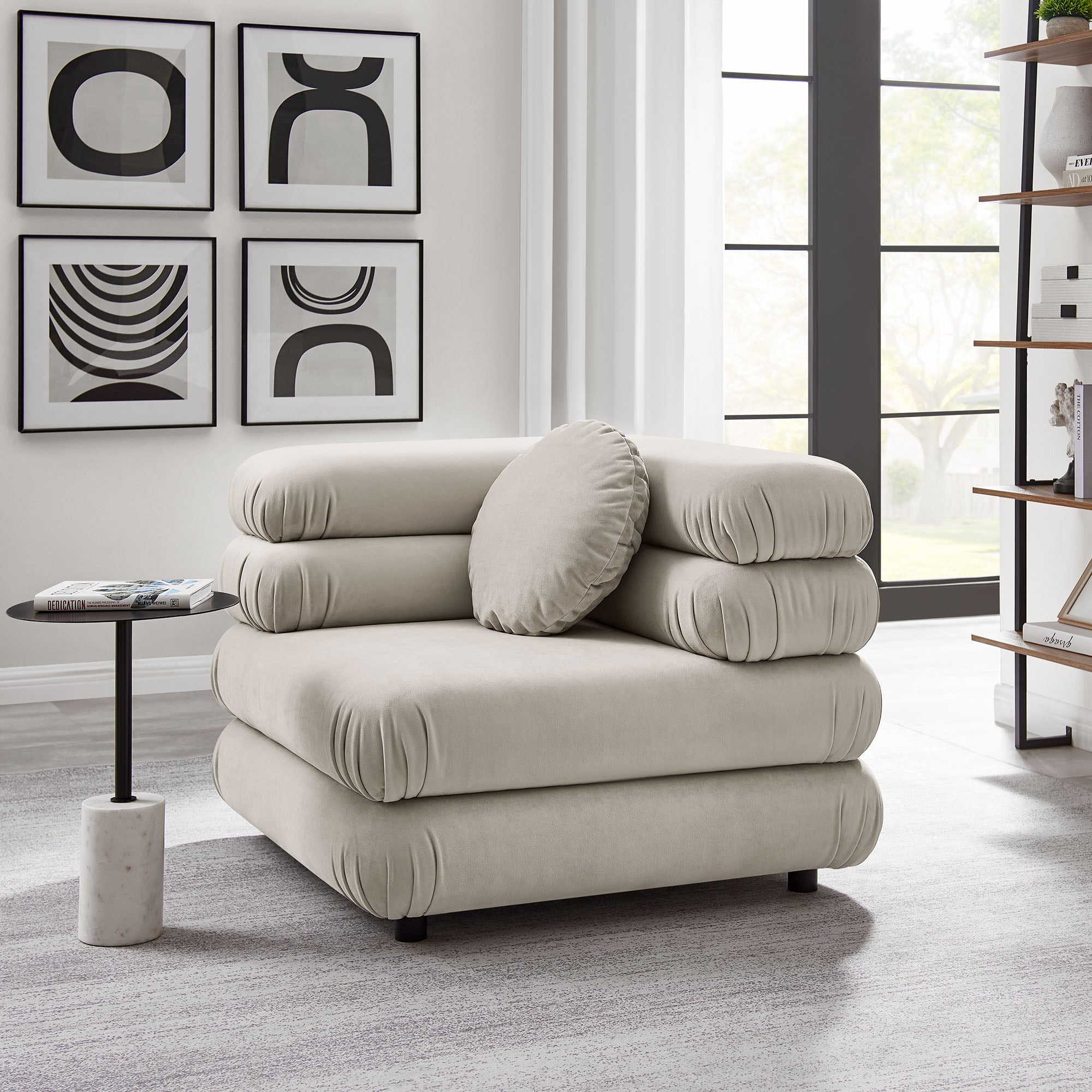 Modway Jubilee Modular Performance Velvet Corner Chair