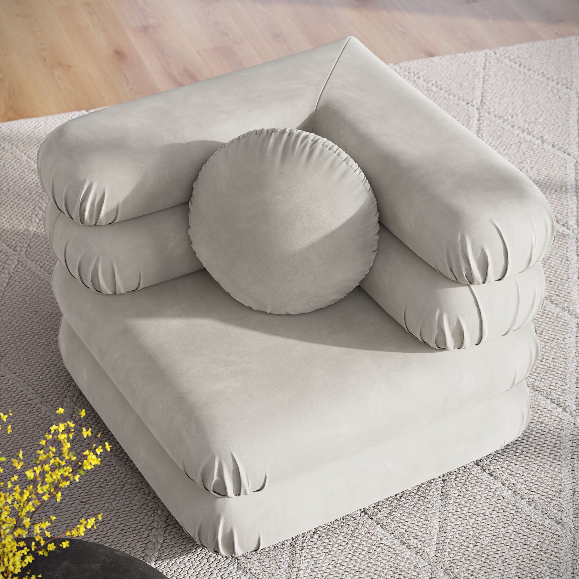 Modway Jubilee Modular Performance Velvet Corner Chair