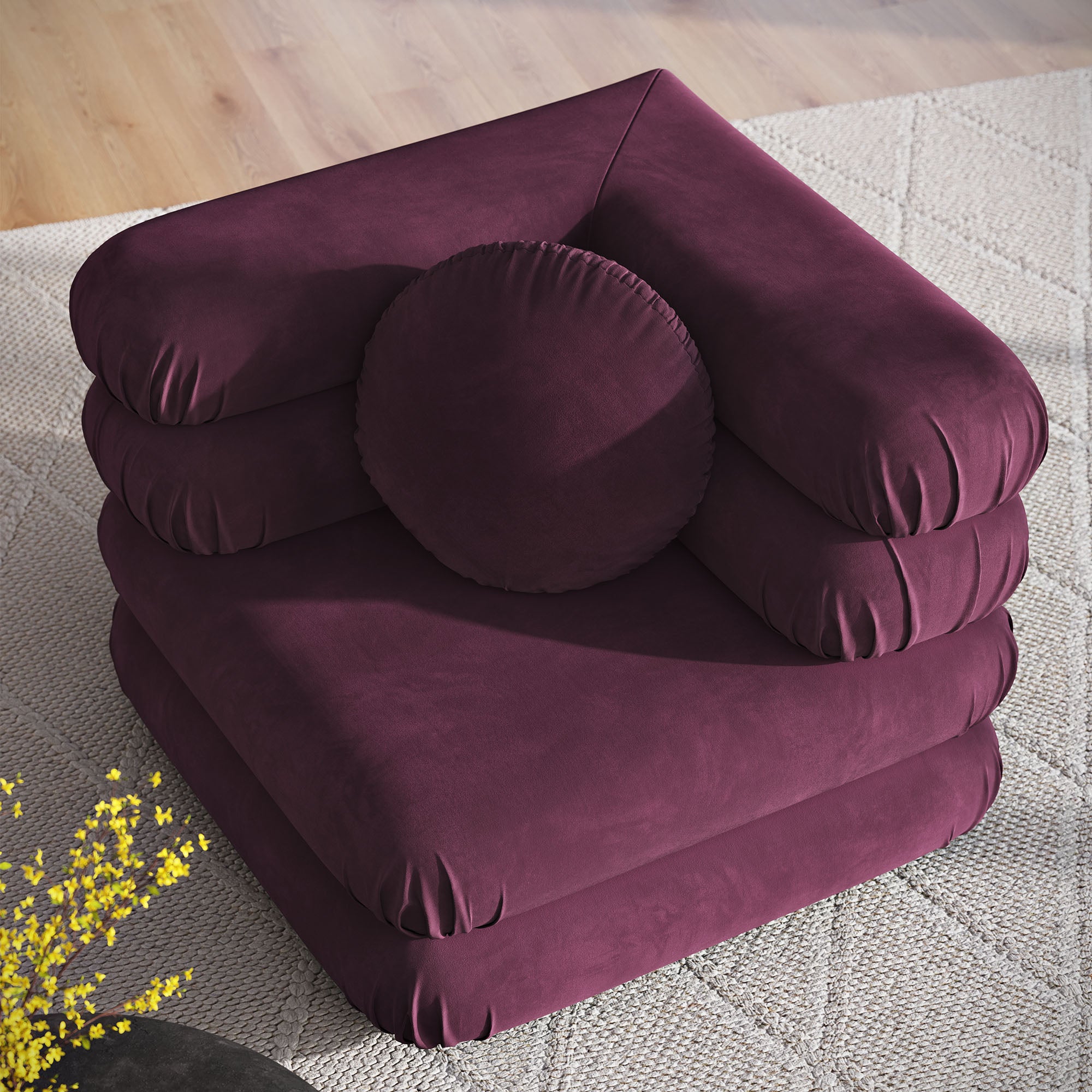 Modway Jubilee Modular Performance Velvet Corner Chair