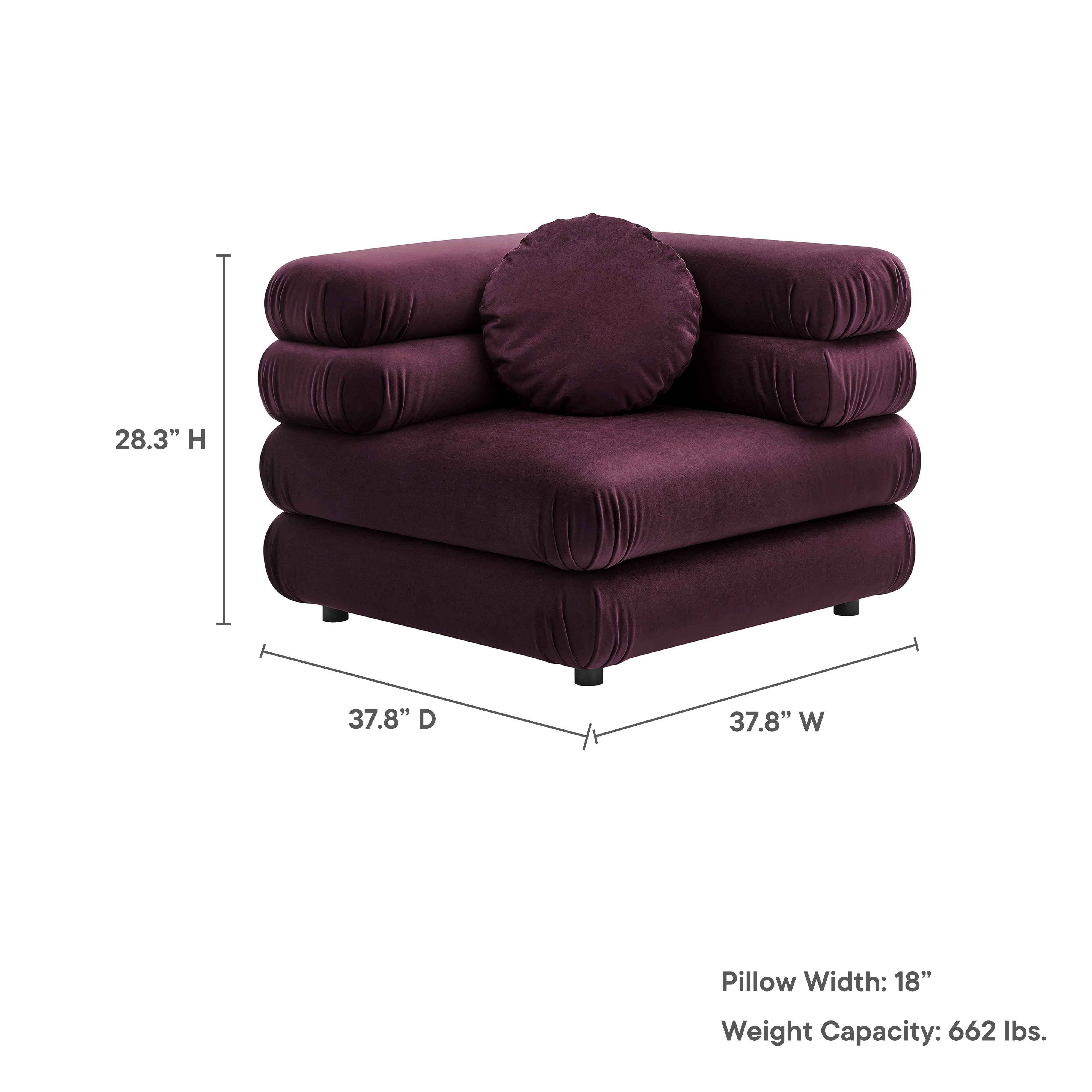 Modway Jubilee Modular Performance Velvet Corner Chair