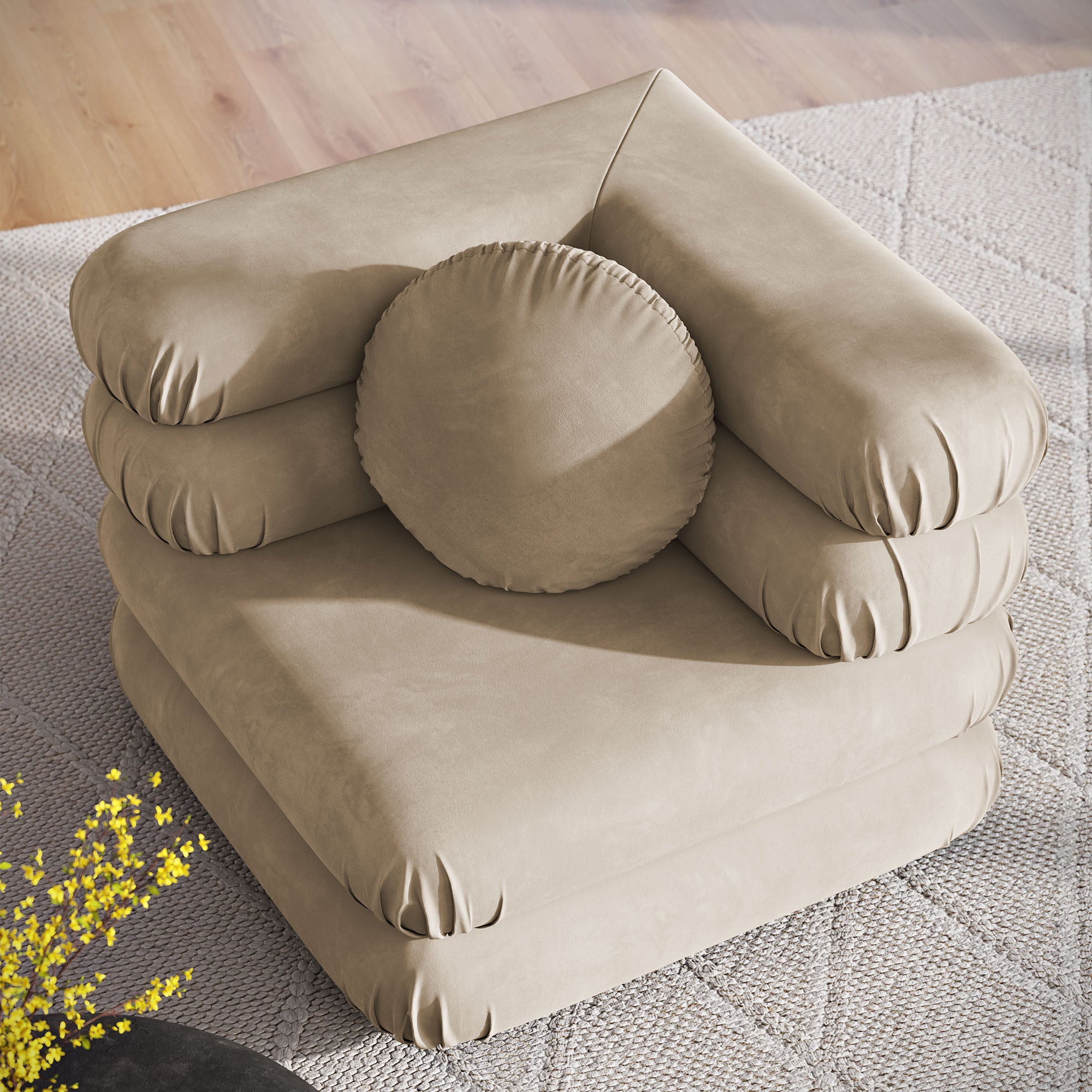 Modway Jubilee Modular Performance Velvet Corner Chair