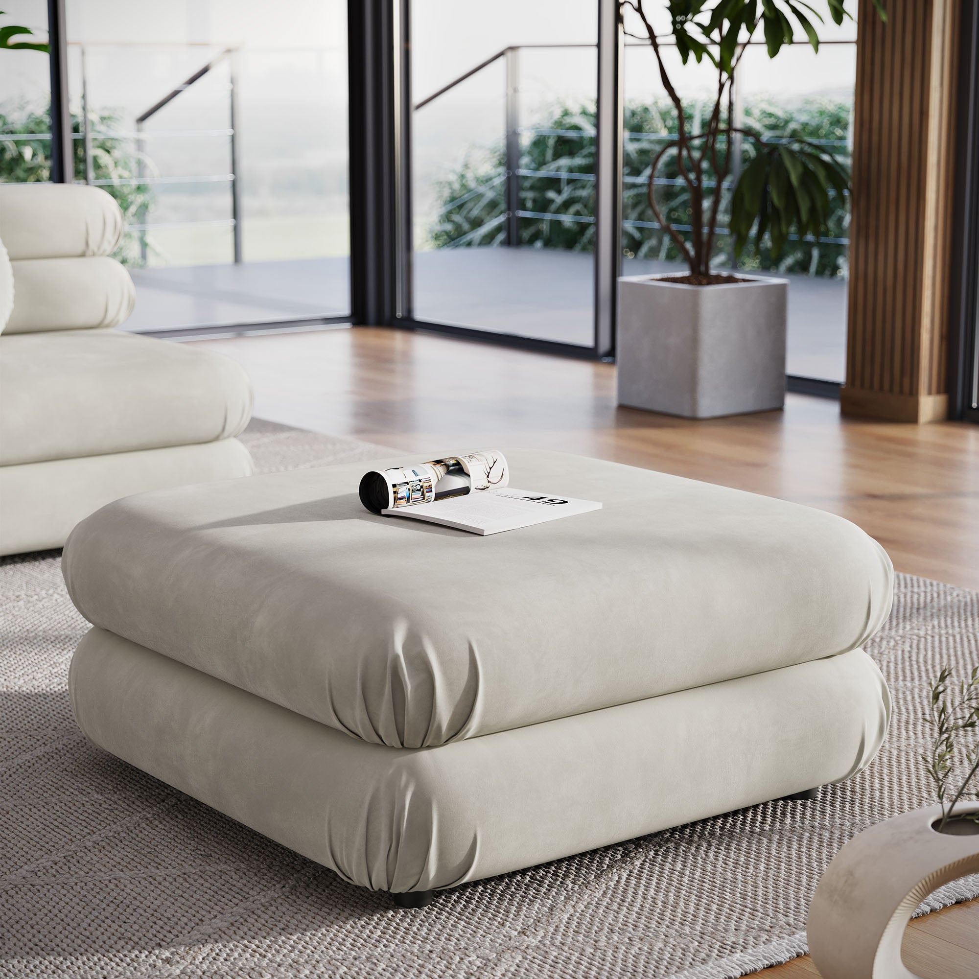 Modway Jubilee Modular Performance Velvet Ottoman