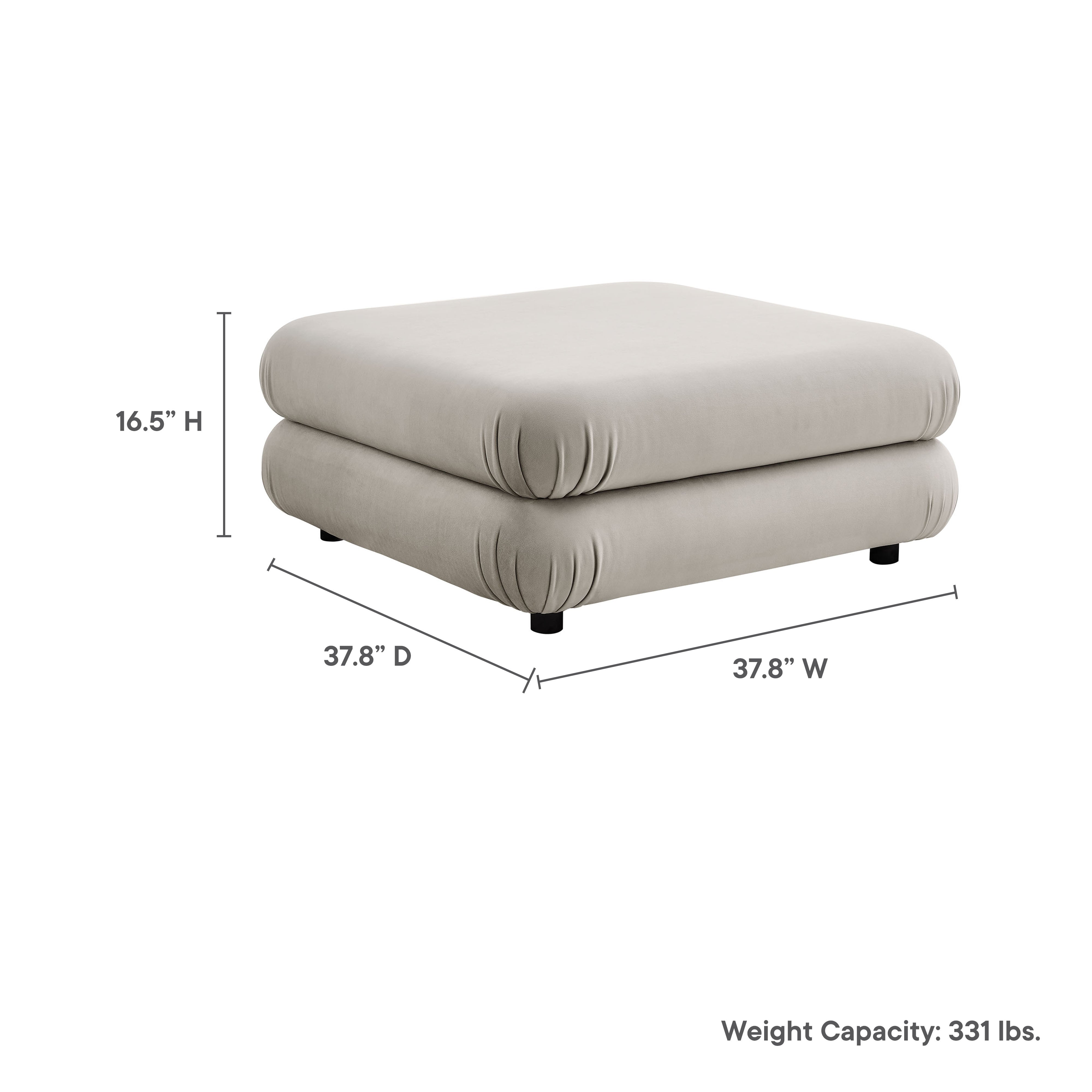 Modway Jubilee Modular Performance Velvet Ottoman