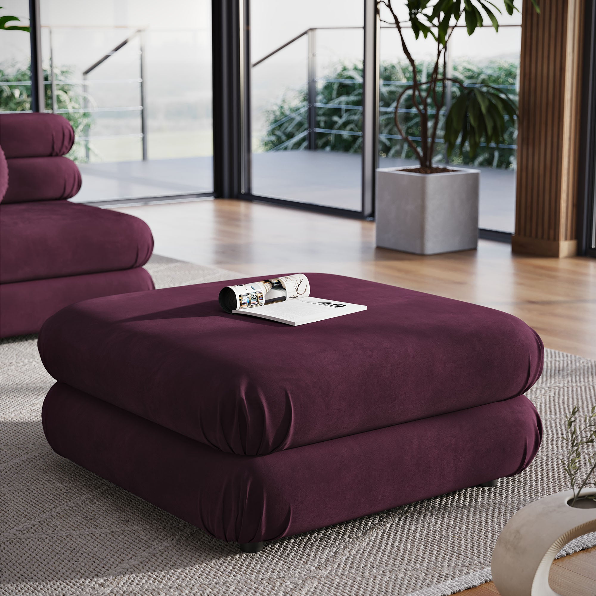 Modway Jubilee Modular Performance Velvet Ottoman