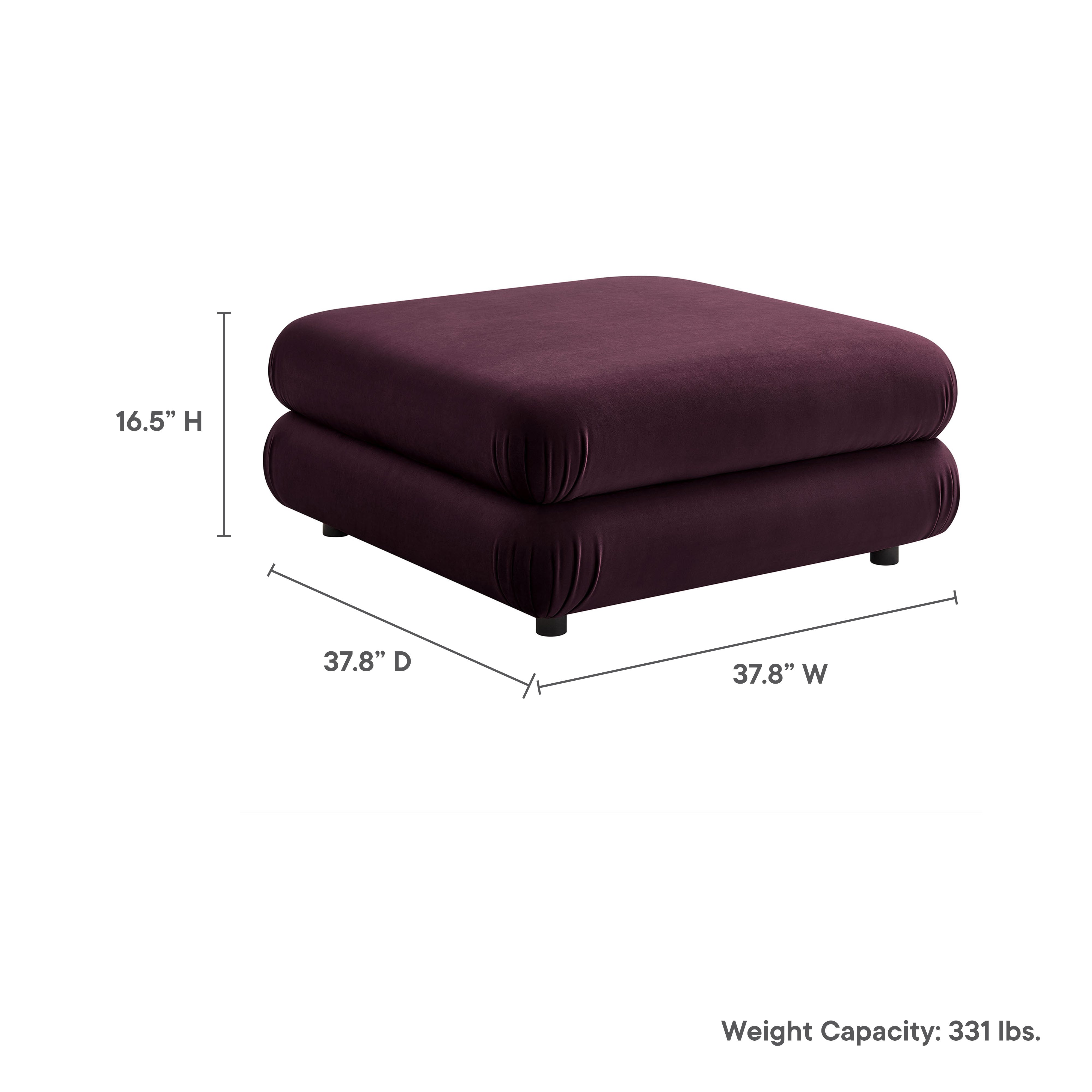 Modway Jubilee Modular Performance Velvet Ottoman