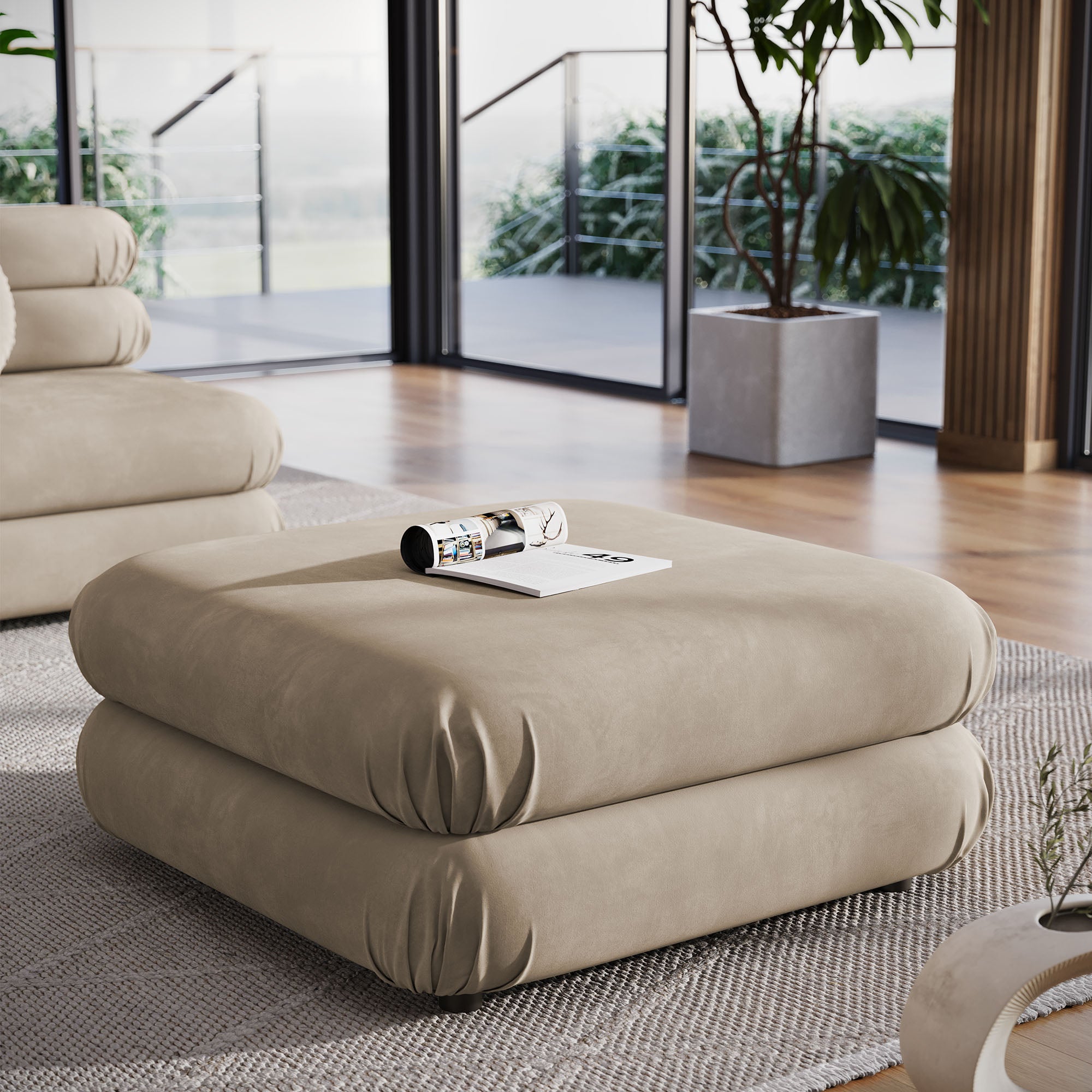 Modway Jubilee Modular Performance Velvet Ottoman