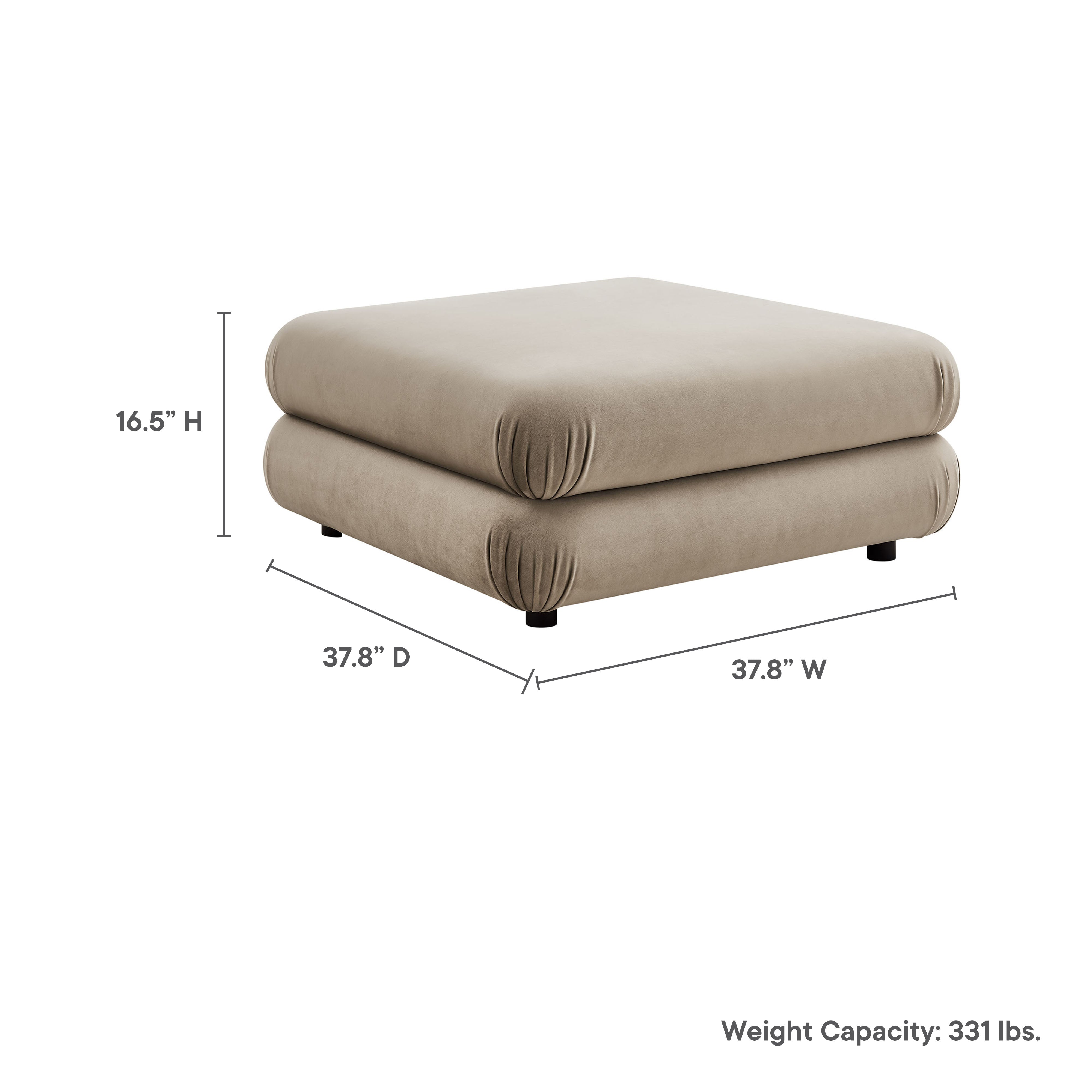 Modway Jubilee Modular Performance Velvet Ottoman
