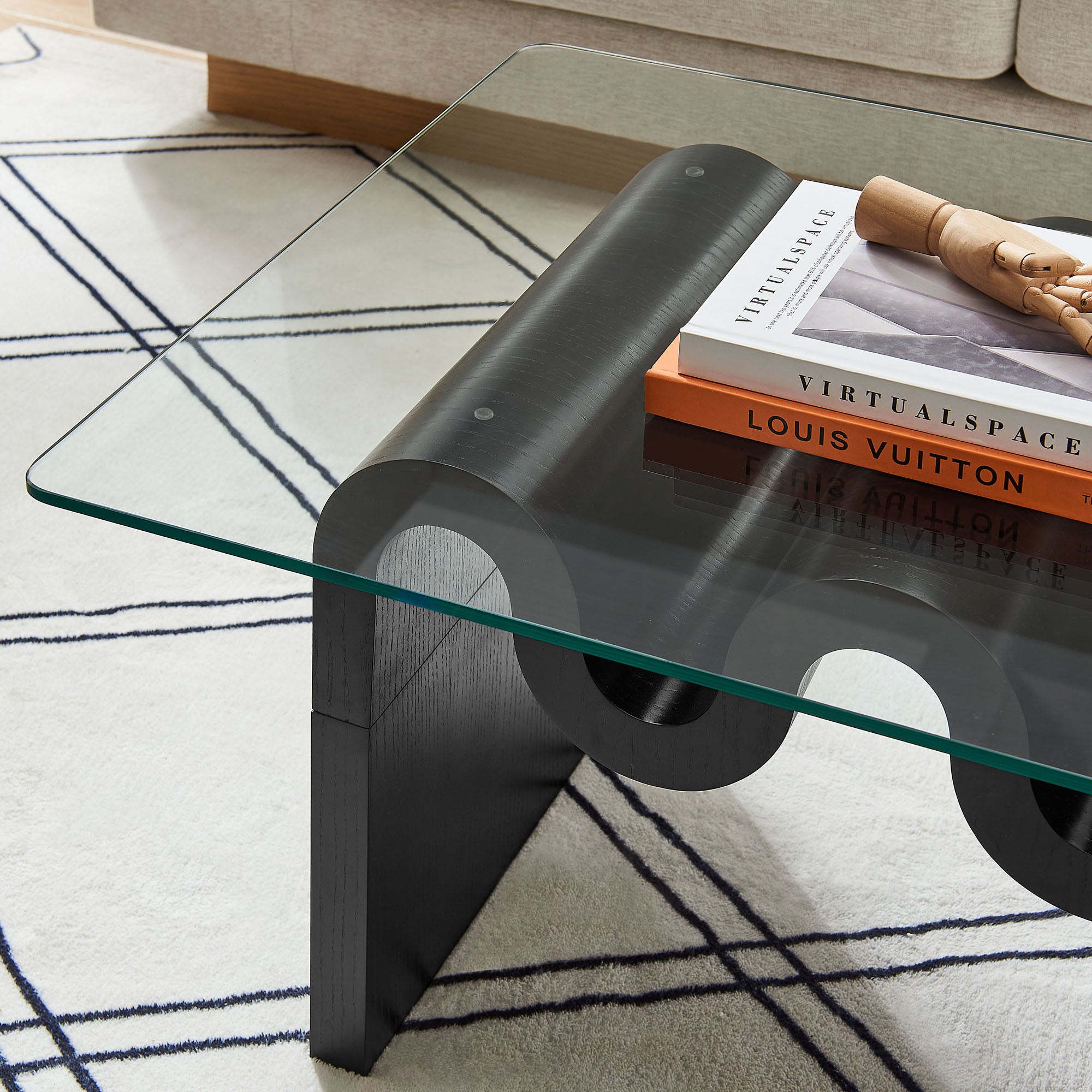 Modway Ondine Glass Top Coffee Table